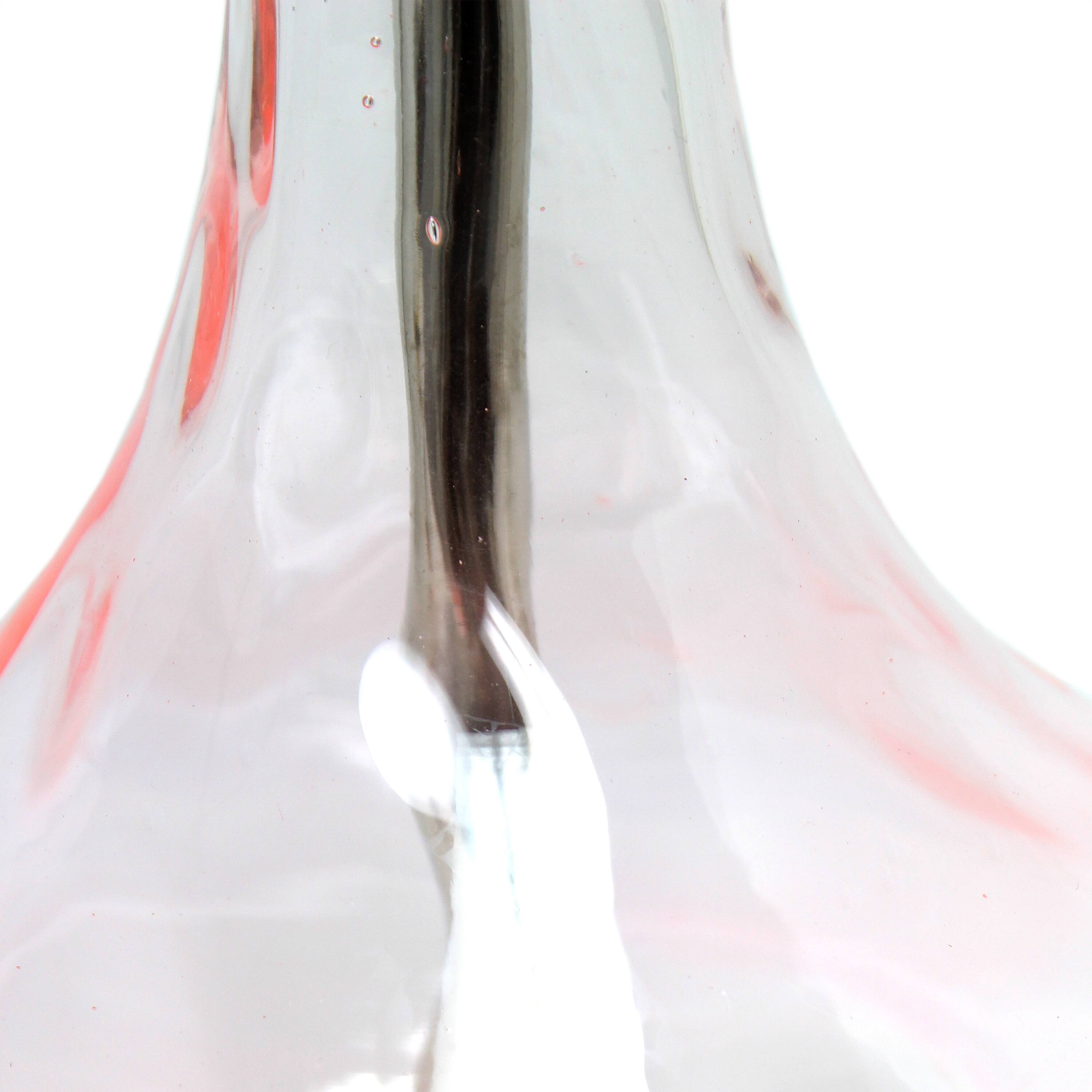 Lalia Home 23" Glass Table Lamp with White Fabric Shade