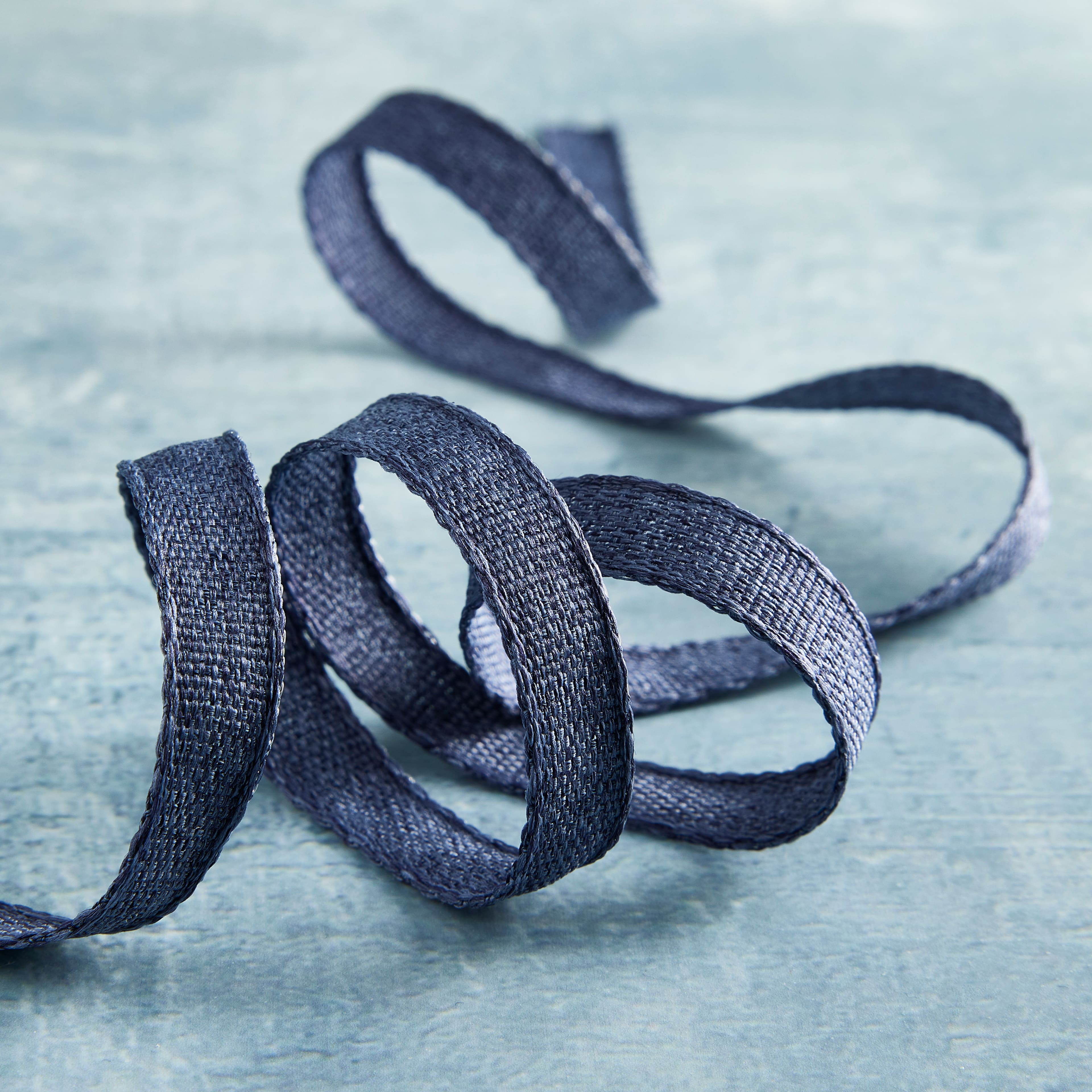 3/8&#x22; x 7yd. Faux Linen Ribbon by Celebrate It&#xAE;
