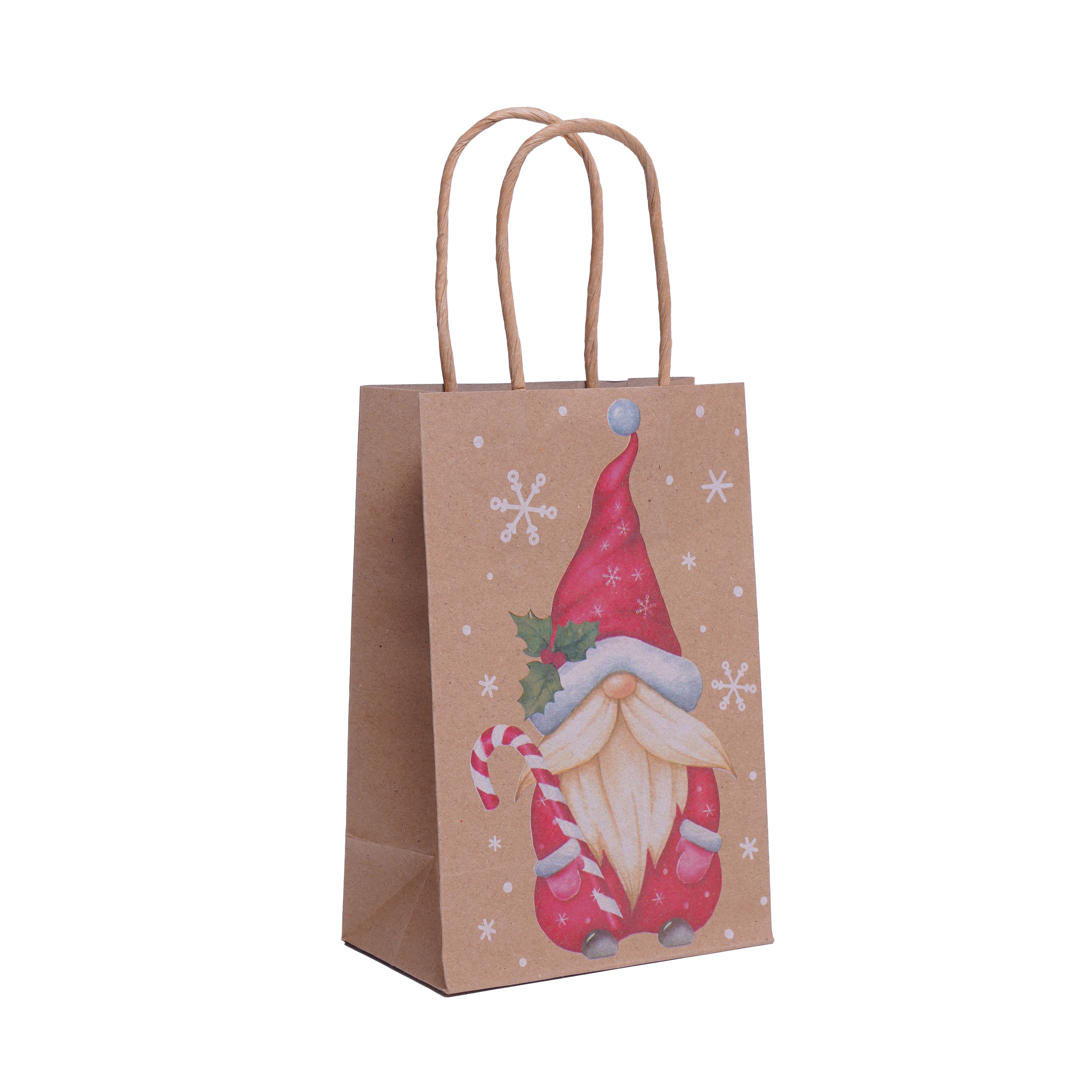 8&#x22; Santa Gnome Gift Bags, 6ct. by Celebrate It&#x2122;