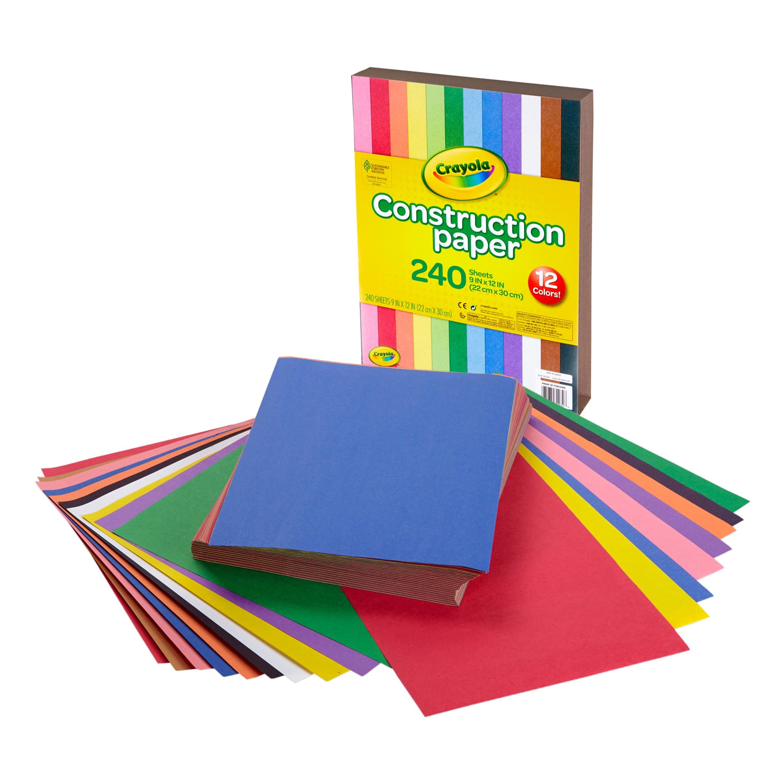 Crayola Construction Paper, 240 Count, Bulk School Supplies For Kids,  2-Pack School Paper