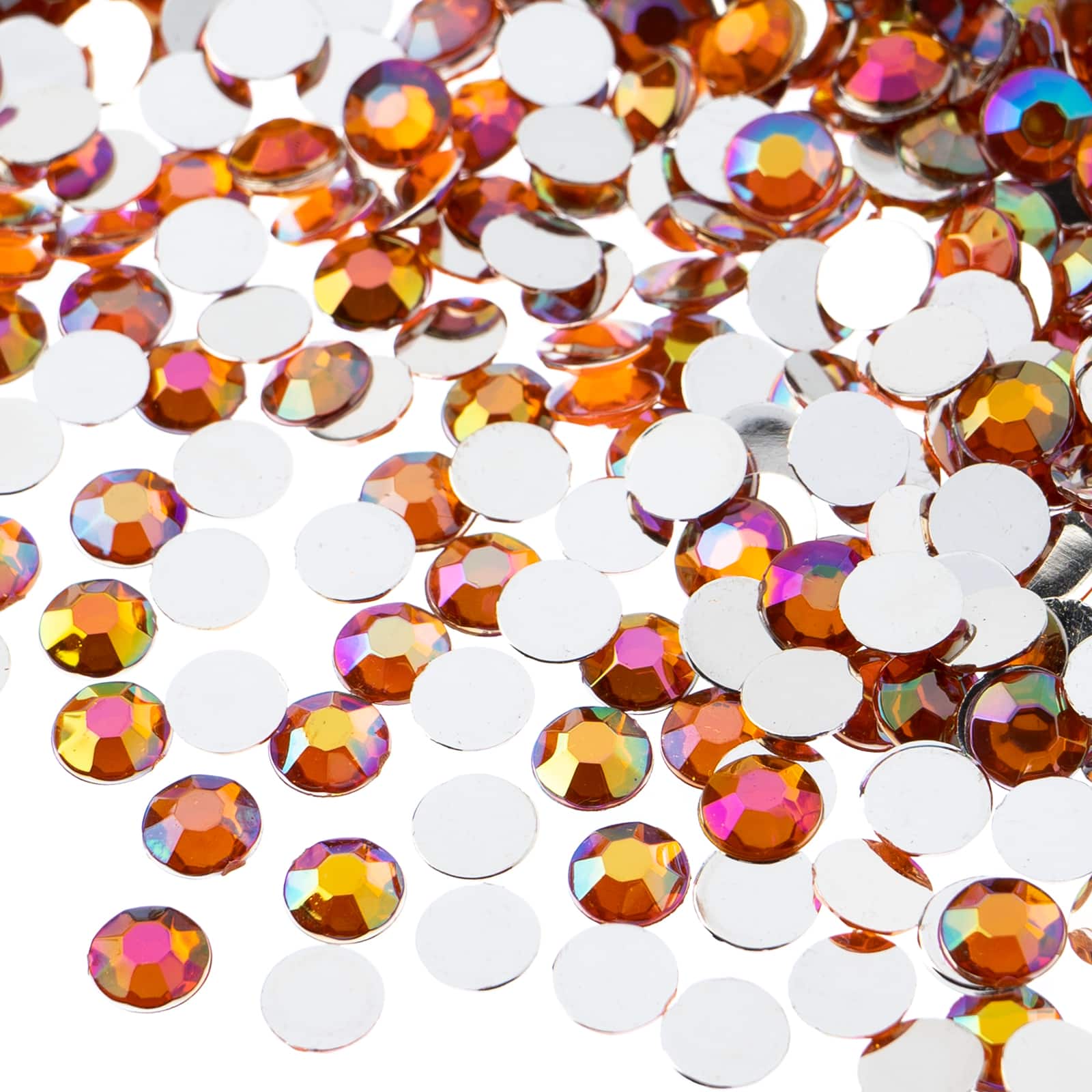 John Bead 6mm Acrylic Round Flat Back Rhinestones, 1,000ct.