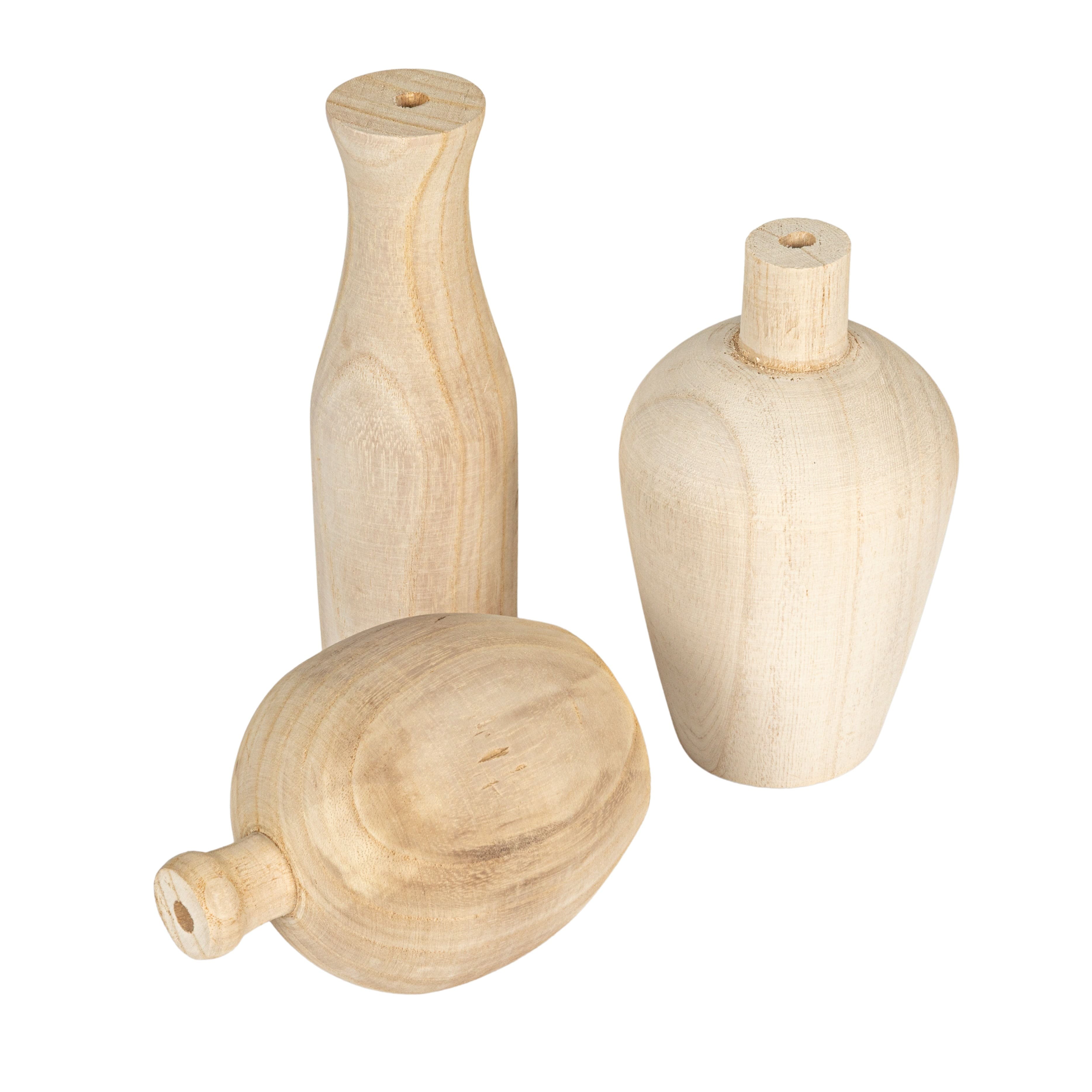 Hello Honey&#xAE; Paulownia Wood Vases Set