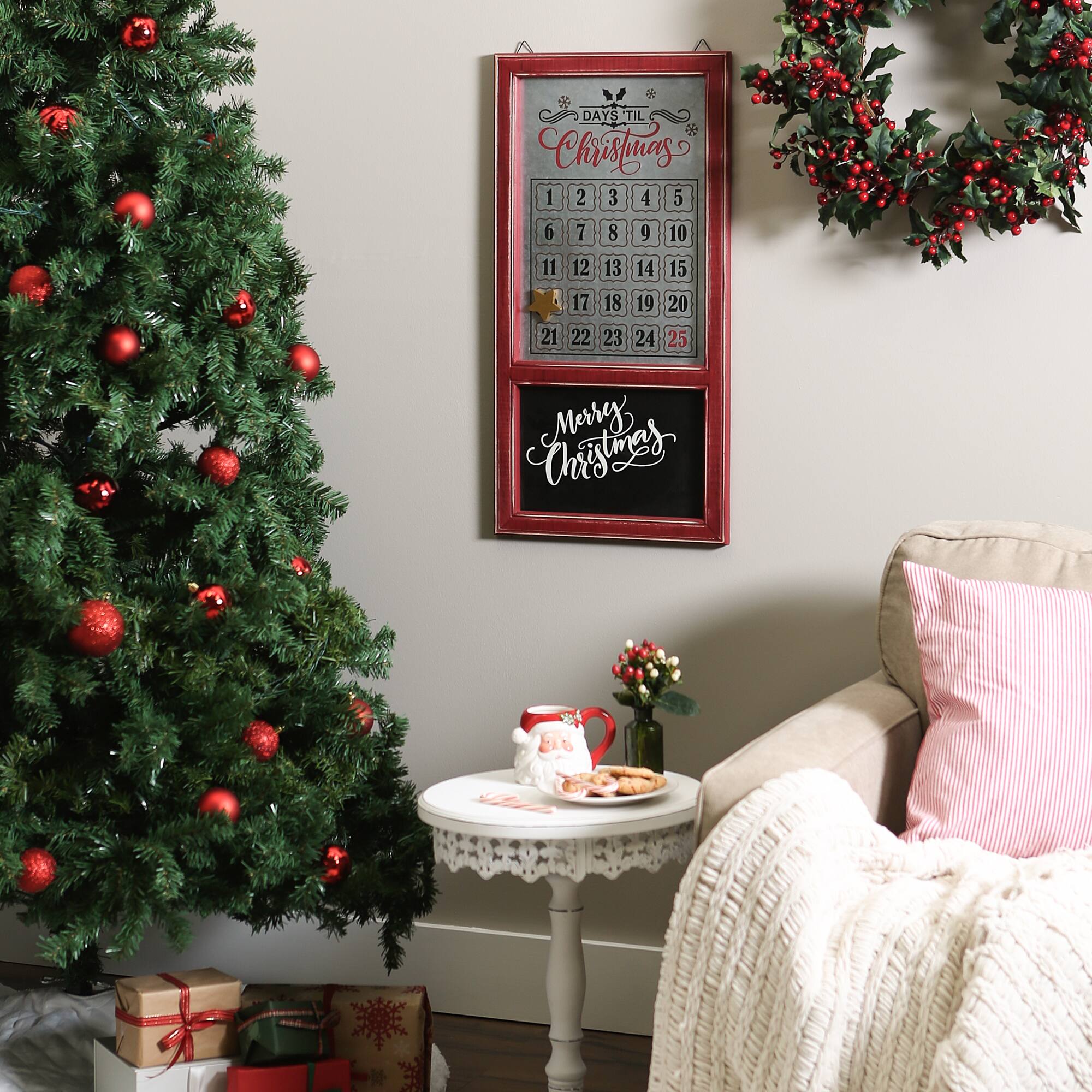 DII&#xAE; Chalkboard &#x26; Galvanized Tin Days &#x27;Til Christmas Advent Calendar