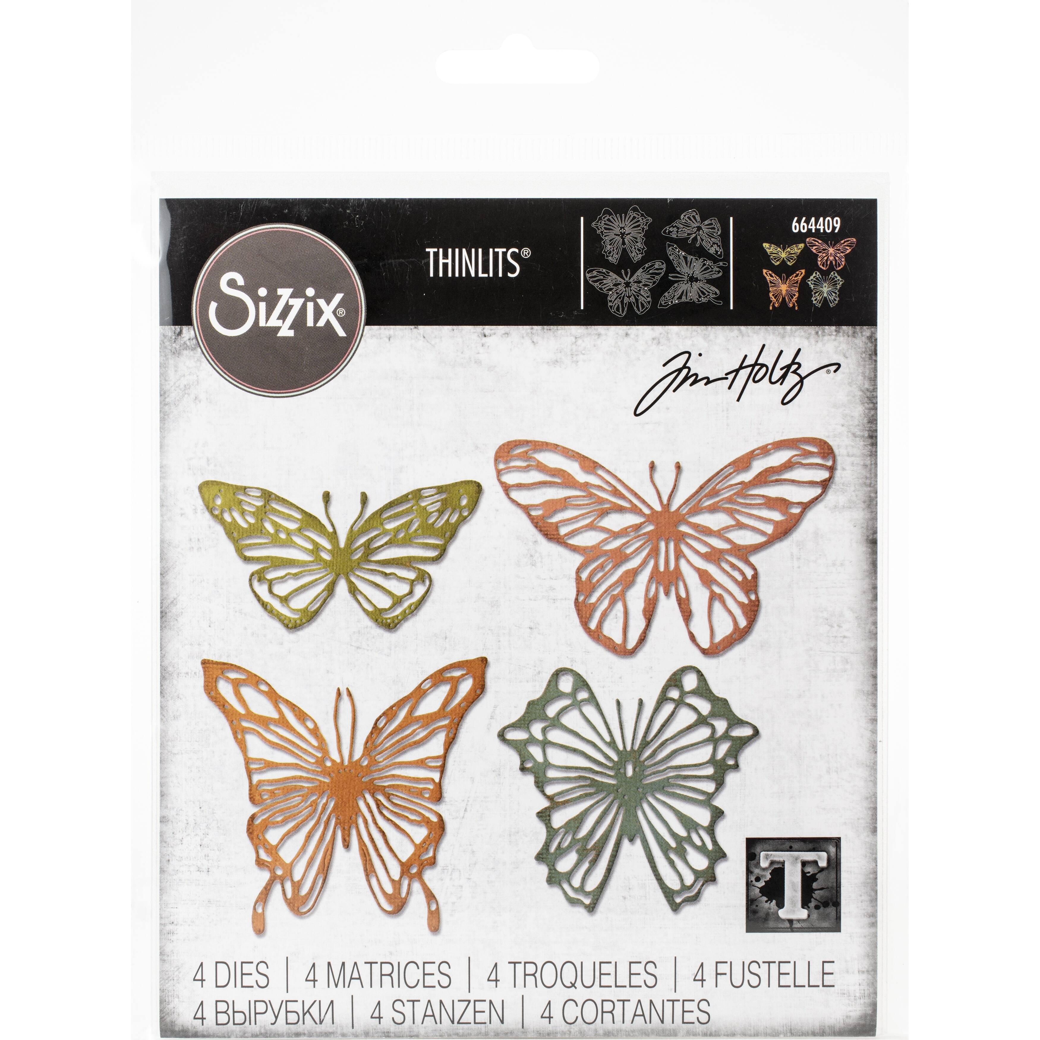 Sizzix® Thinlits® Scribbly Butterfly Die Set by Tim Holtz®