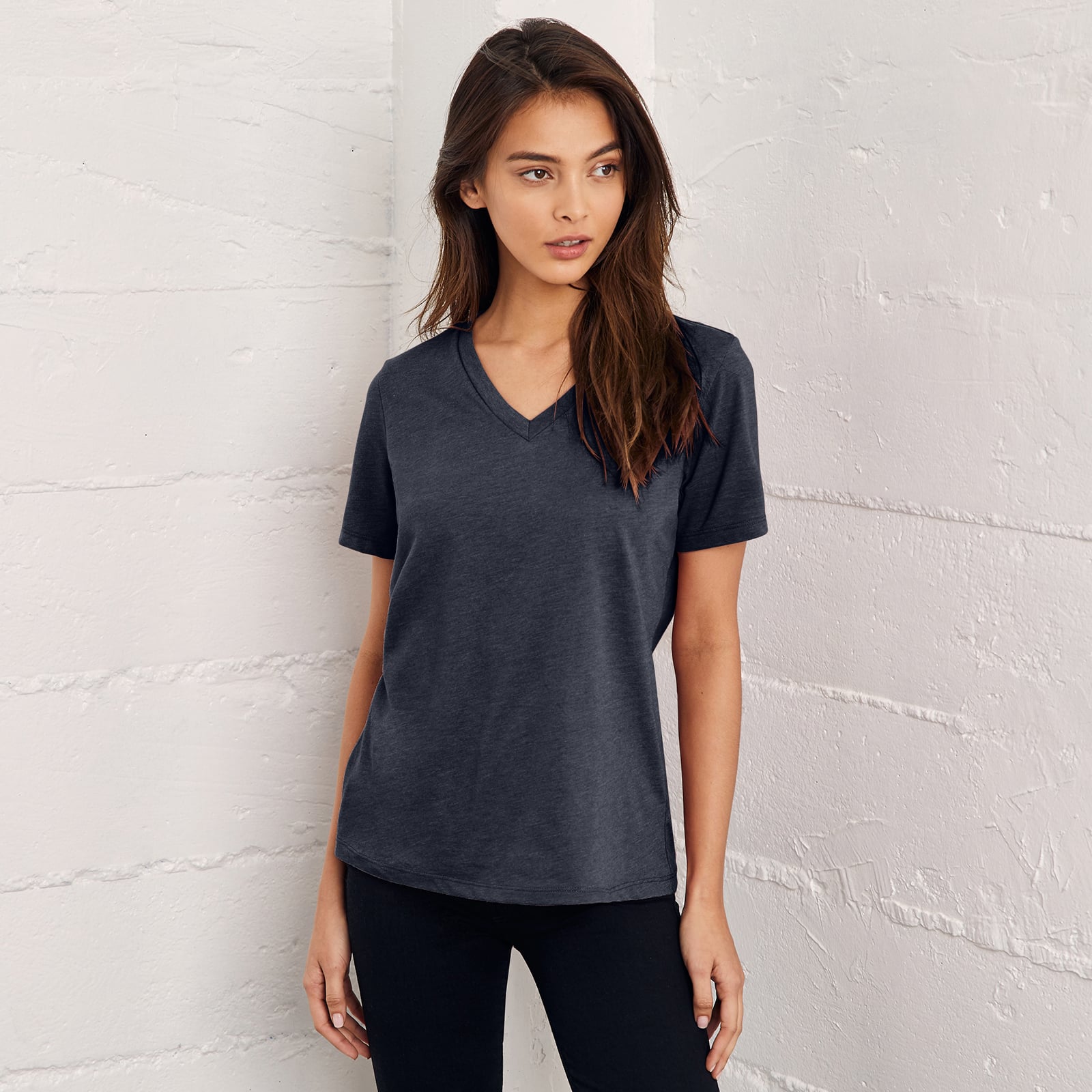 BELLA+CANVAS&#xAE; Women&#x27;s Relaxed V-Neck Heather T-Shirt