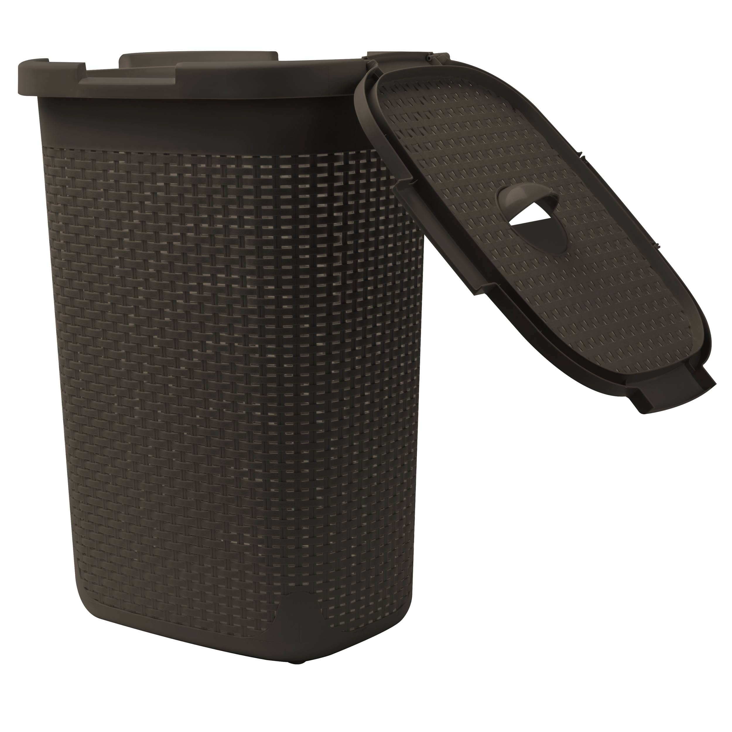 Mind Reader 60L Hamper Laundry Basket with Cutout Handles