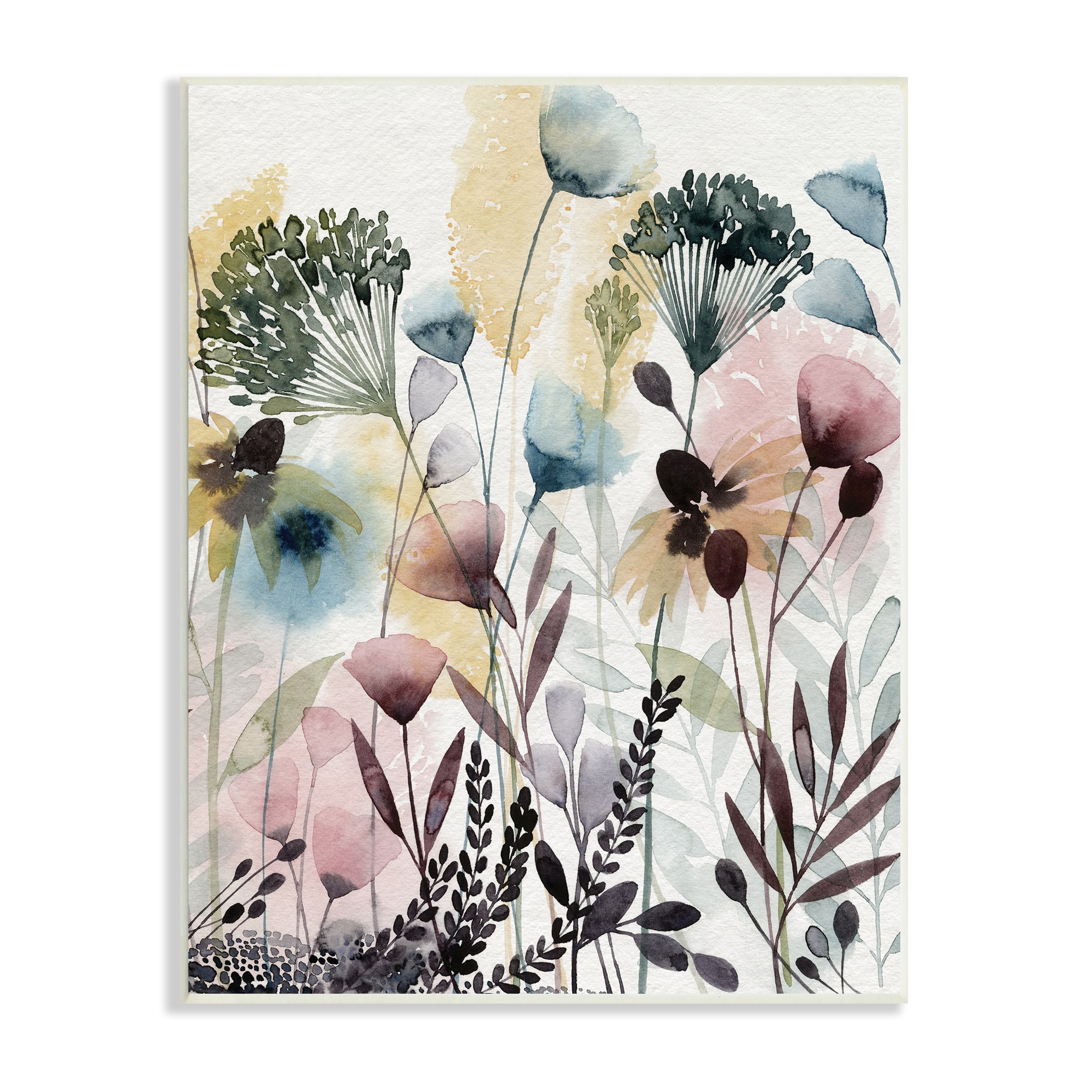 Stupell Industries Wild Florals Opaque Layers Soft Watercolor Wall Art