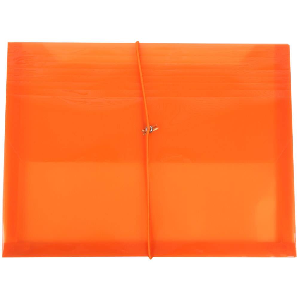 JAM Paper 9.75" x 13" Plastic Elastic Band Closure Expansion Envelopes, 12ct.
