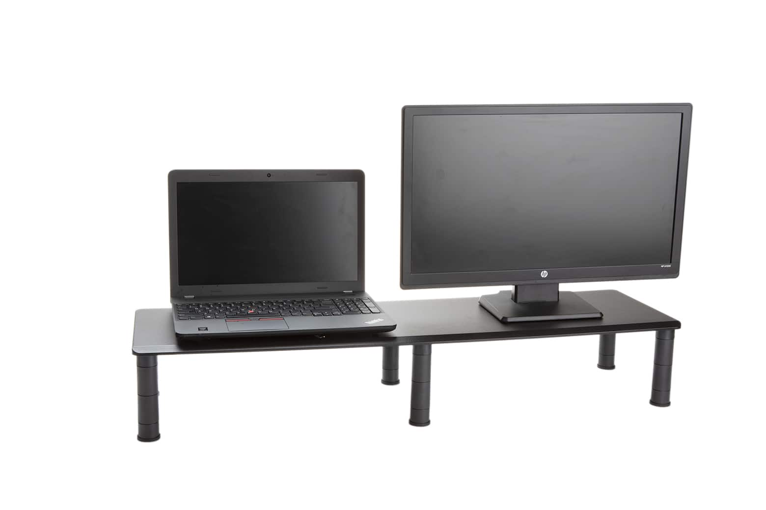 Mind Reader Black Large Dual Monitor Stand