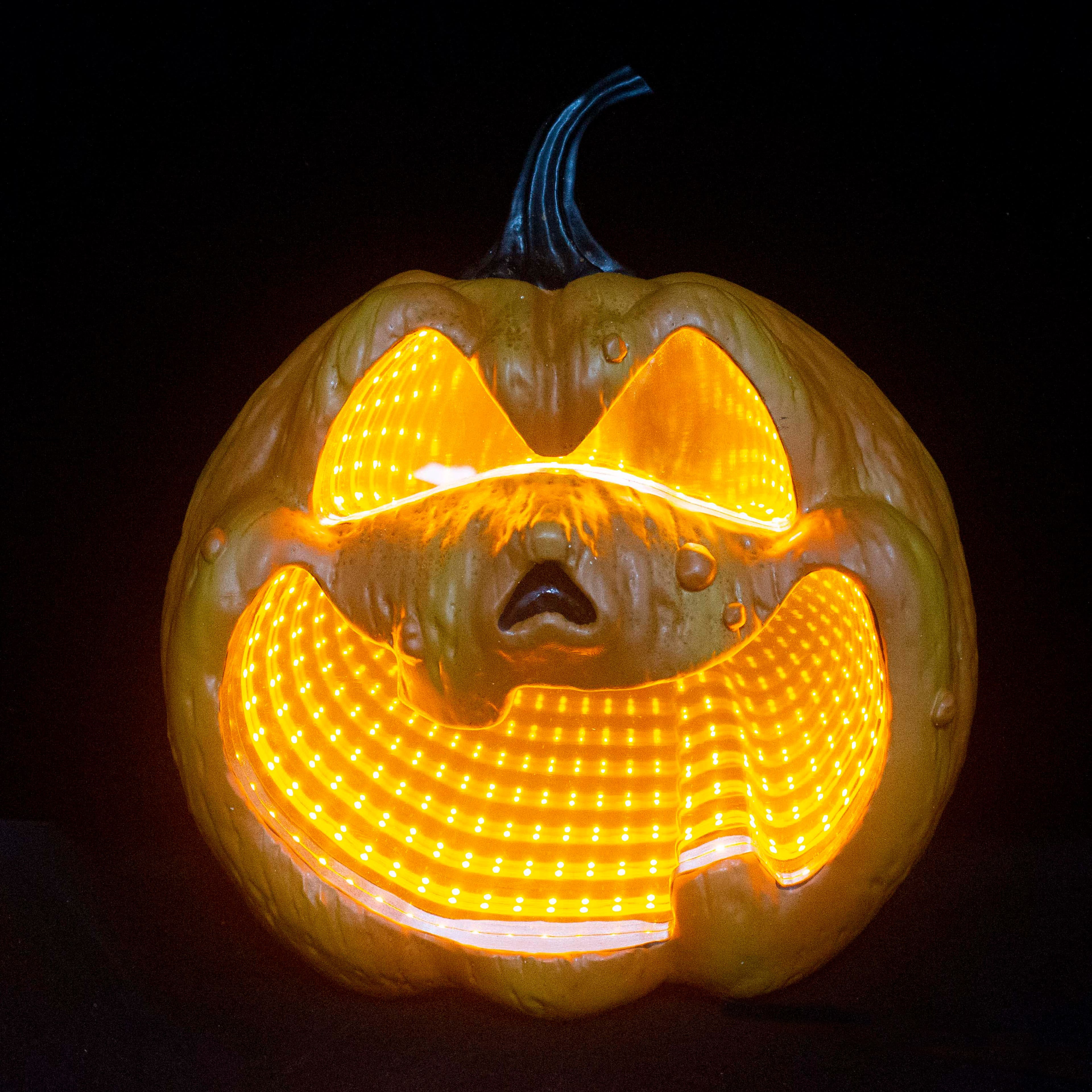 11&#x22; Orange Pumpkin LED Infinity Mirror by Ashland&#xAE;