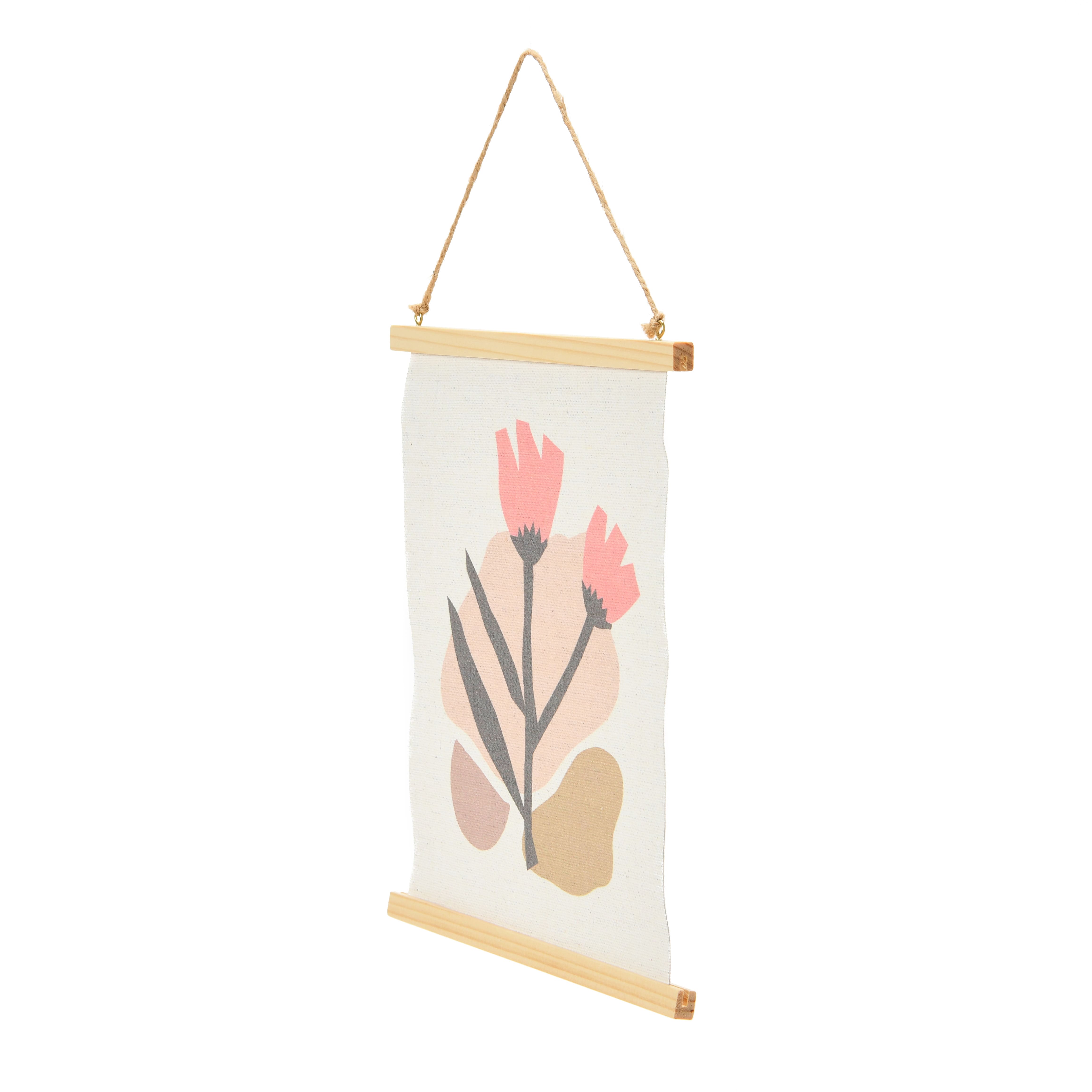 Hello Honey® Abstract Floral Canvas Wall Scroll