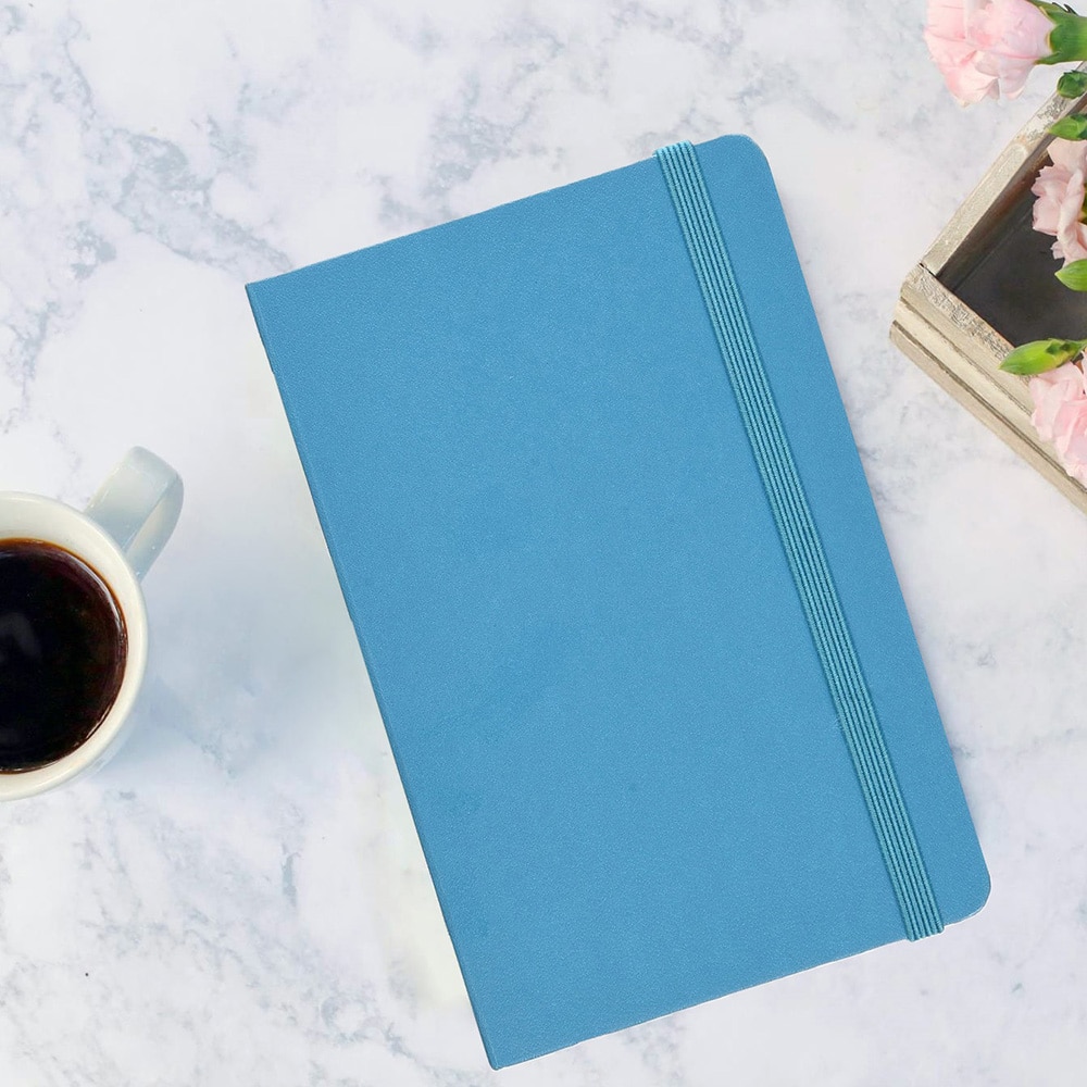 JAM Paper Travel Size Hardcover Notebook with Elastic Band
