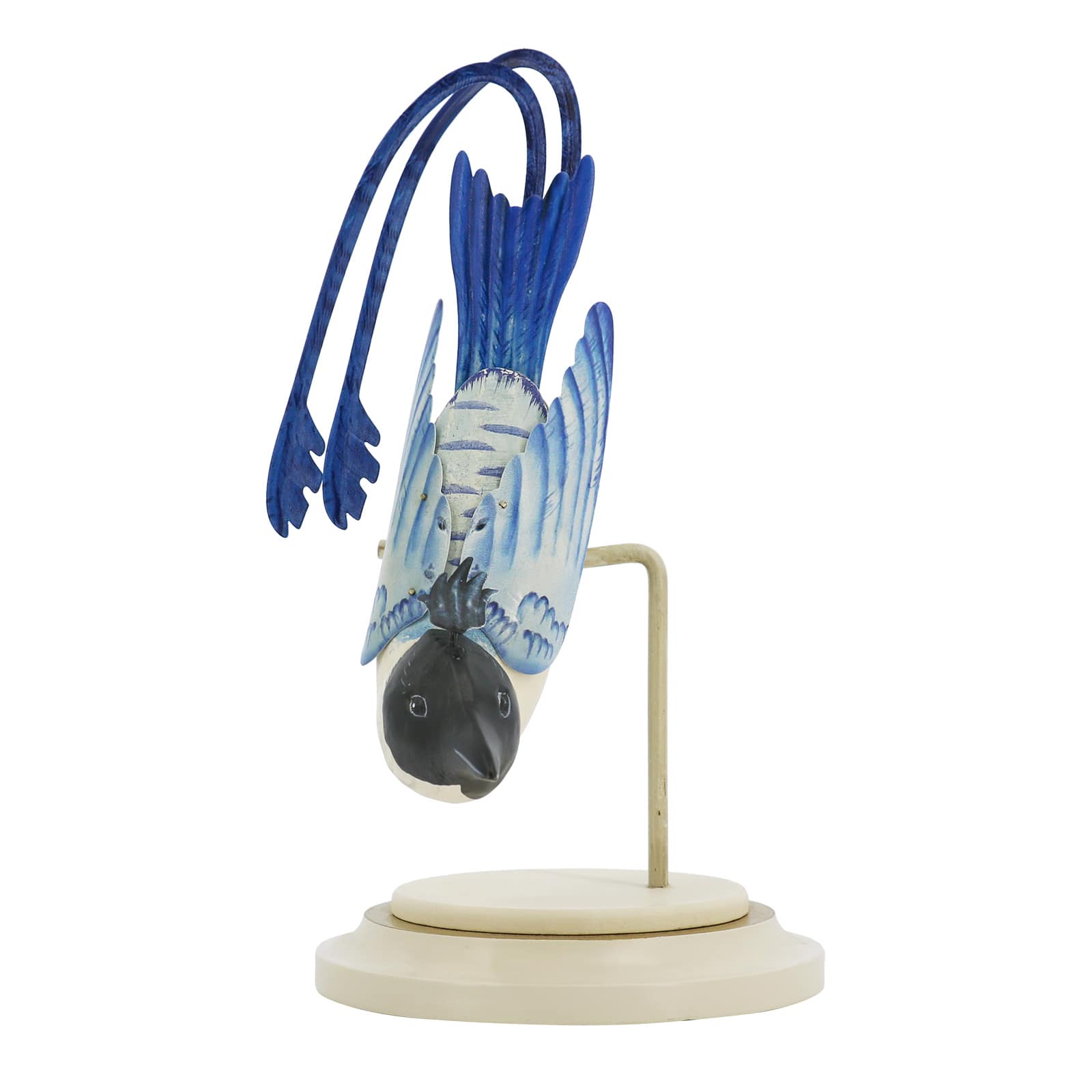 9.5&#x22; Blue &#x26; White Whimsy Bird on Stand by Ashland&#xAE;