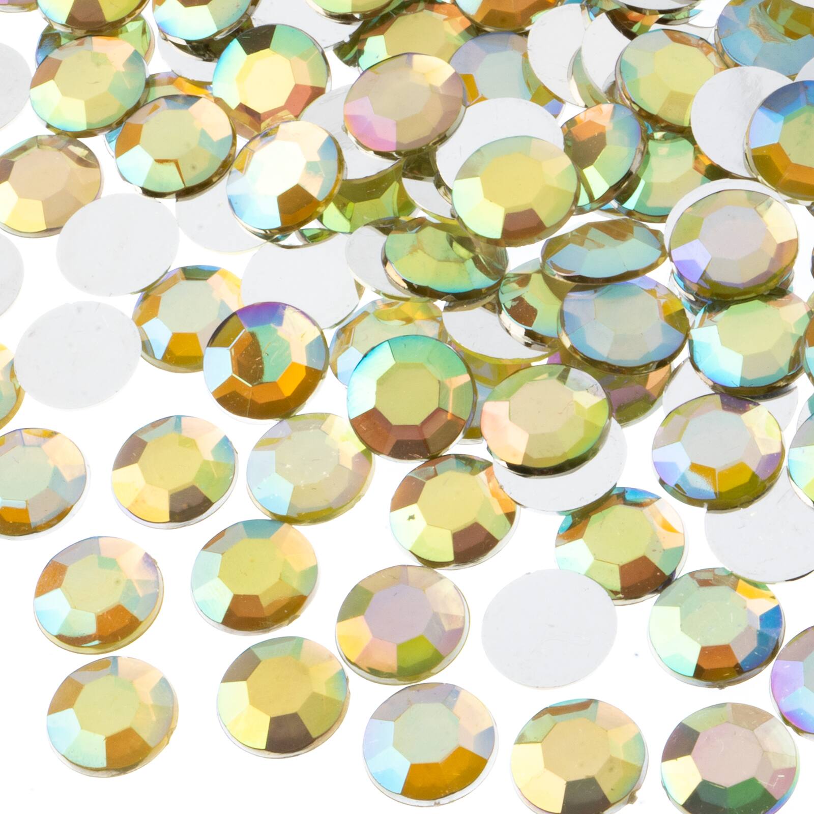 John Bead 12mm Acrylic Round Flat Back Rhinestones, 400ct.