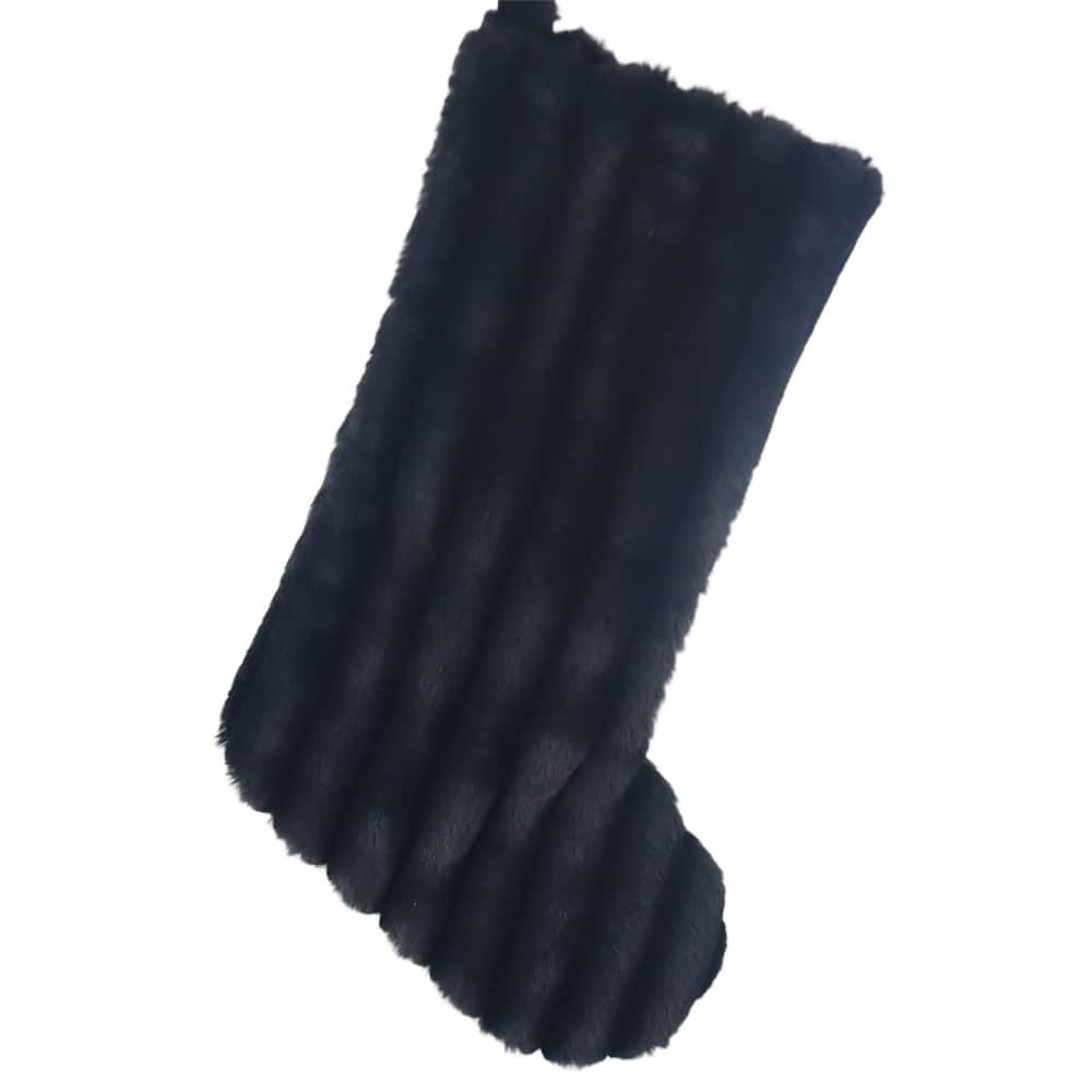 18&#x22; Dark Faux Fur Stripe Stocking by Ashland&#xAE;