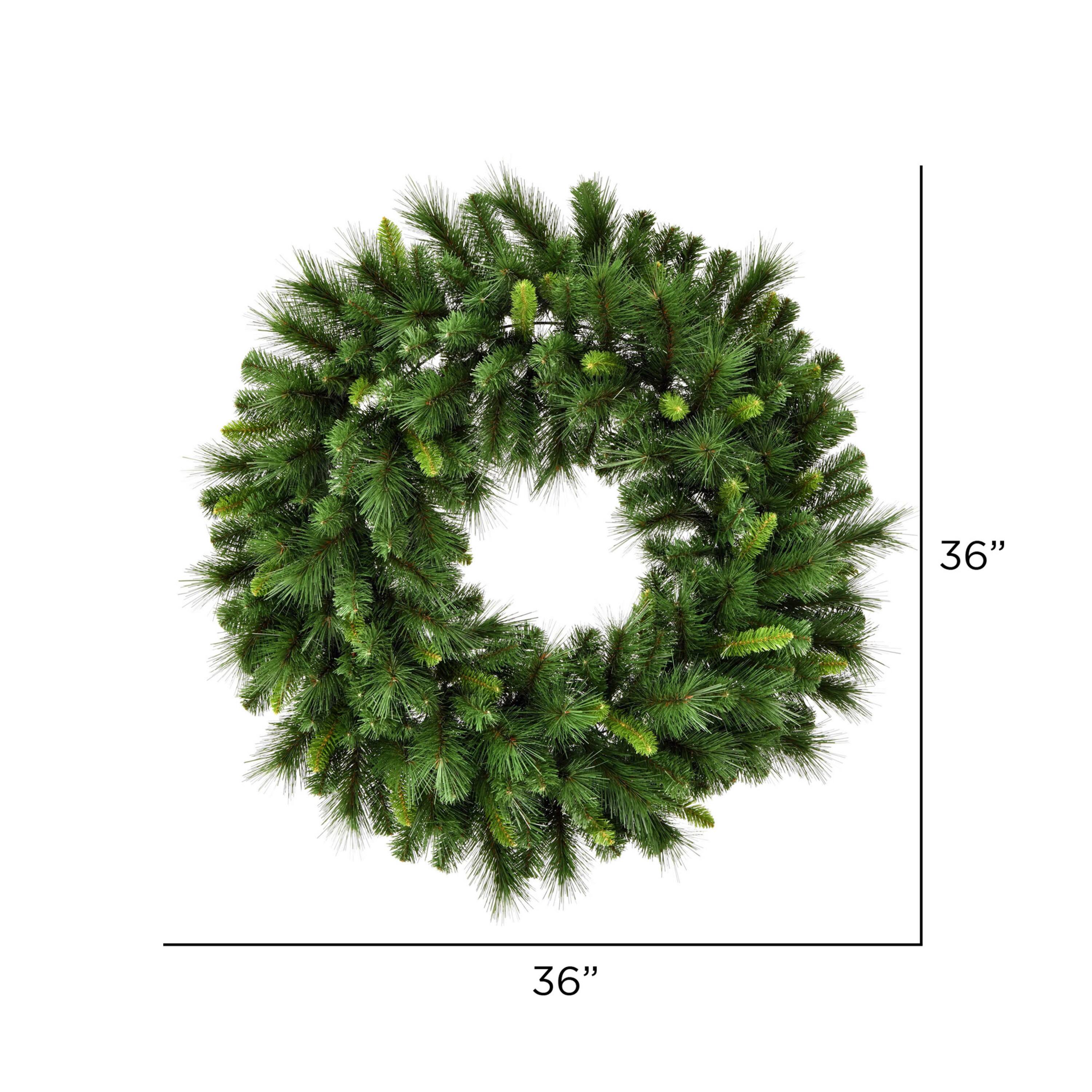 36" Bangor Mixed Pine Artificial Christmas Wreath
