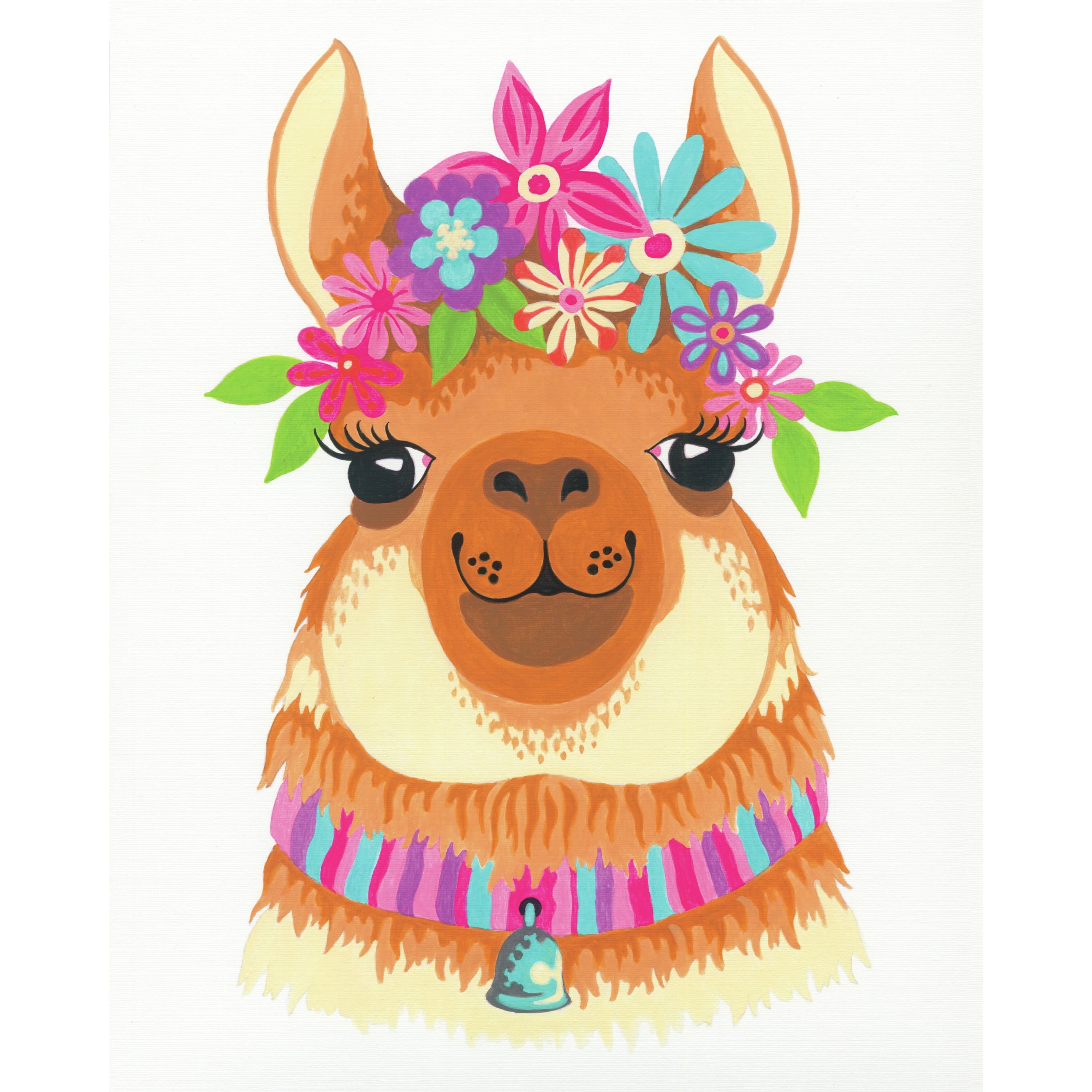 Dimensions&#xAE; PaintWorks&#x2122; Flowery Llama Paint-by-Number Kit