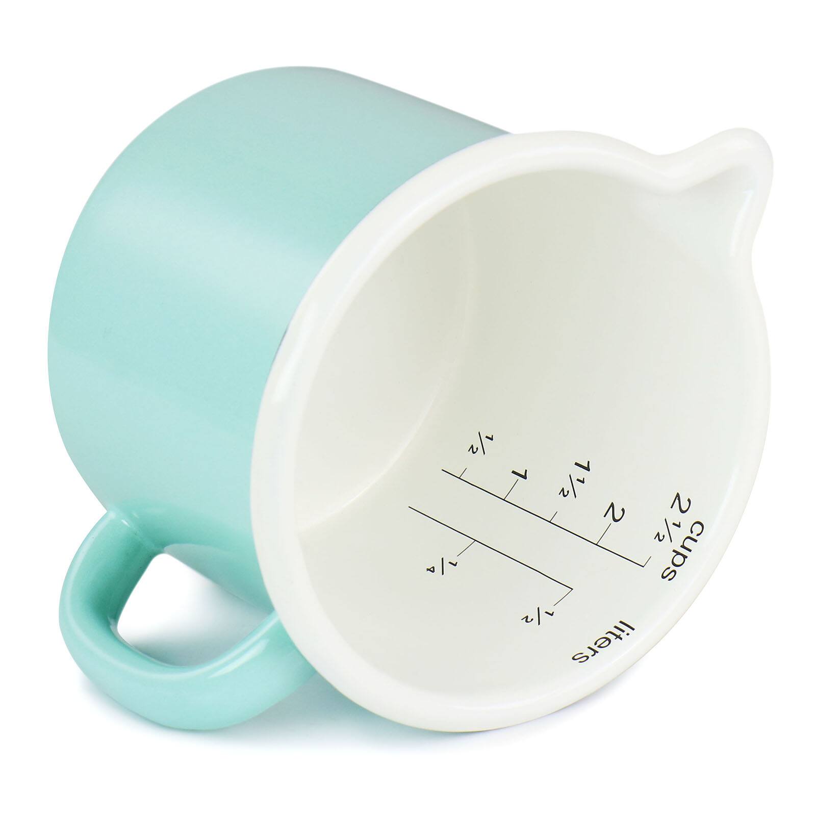 Martha Stewart 2.5 Cup Aqua Enamel on Steel Measuring Cup