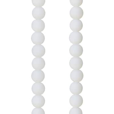 Opaque White Glass Round Beads, 8mm by Bead Landing™ image