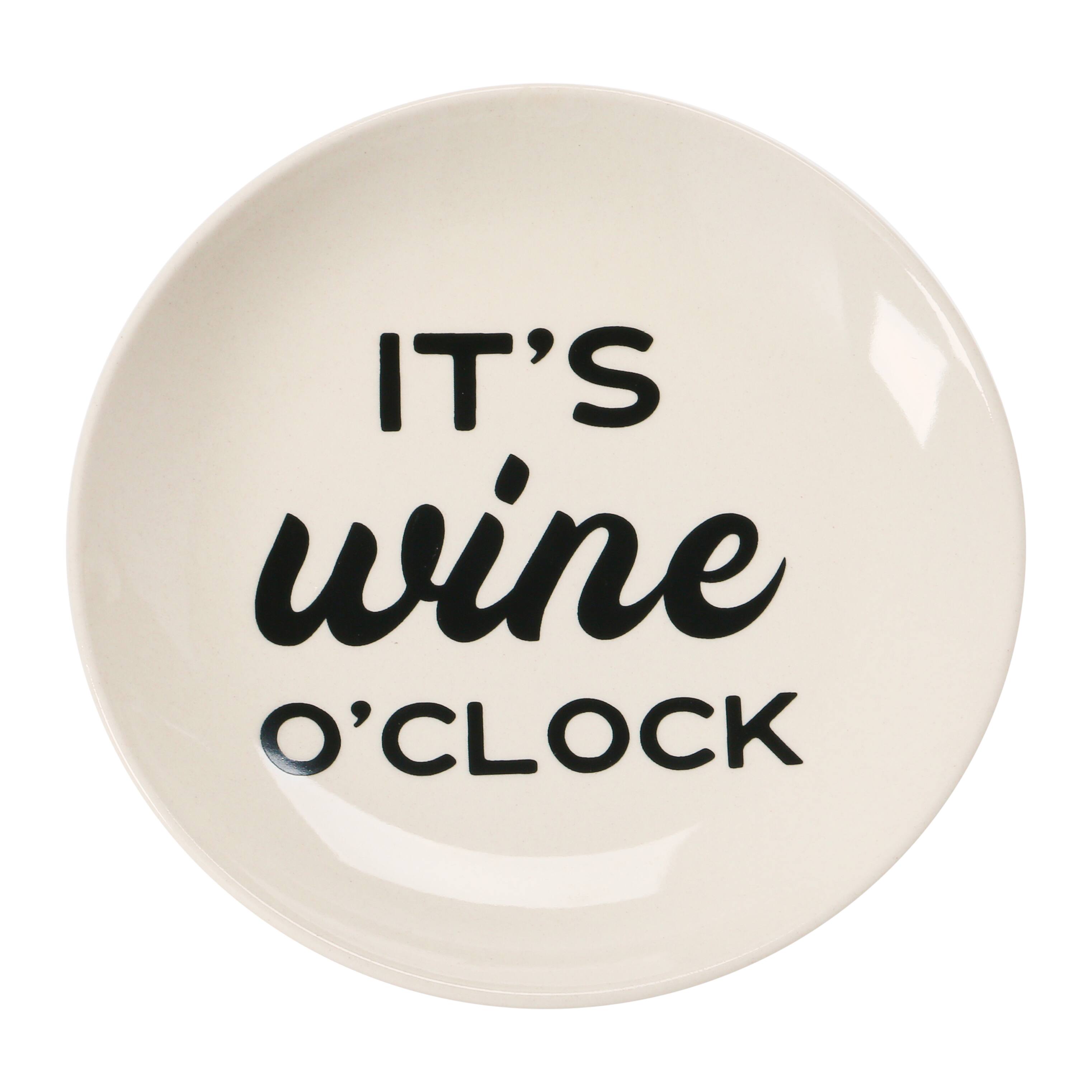 Hello Honey® 5" Wine Saying Stoneware Dishes, 4ct.