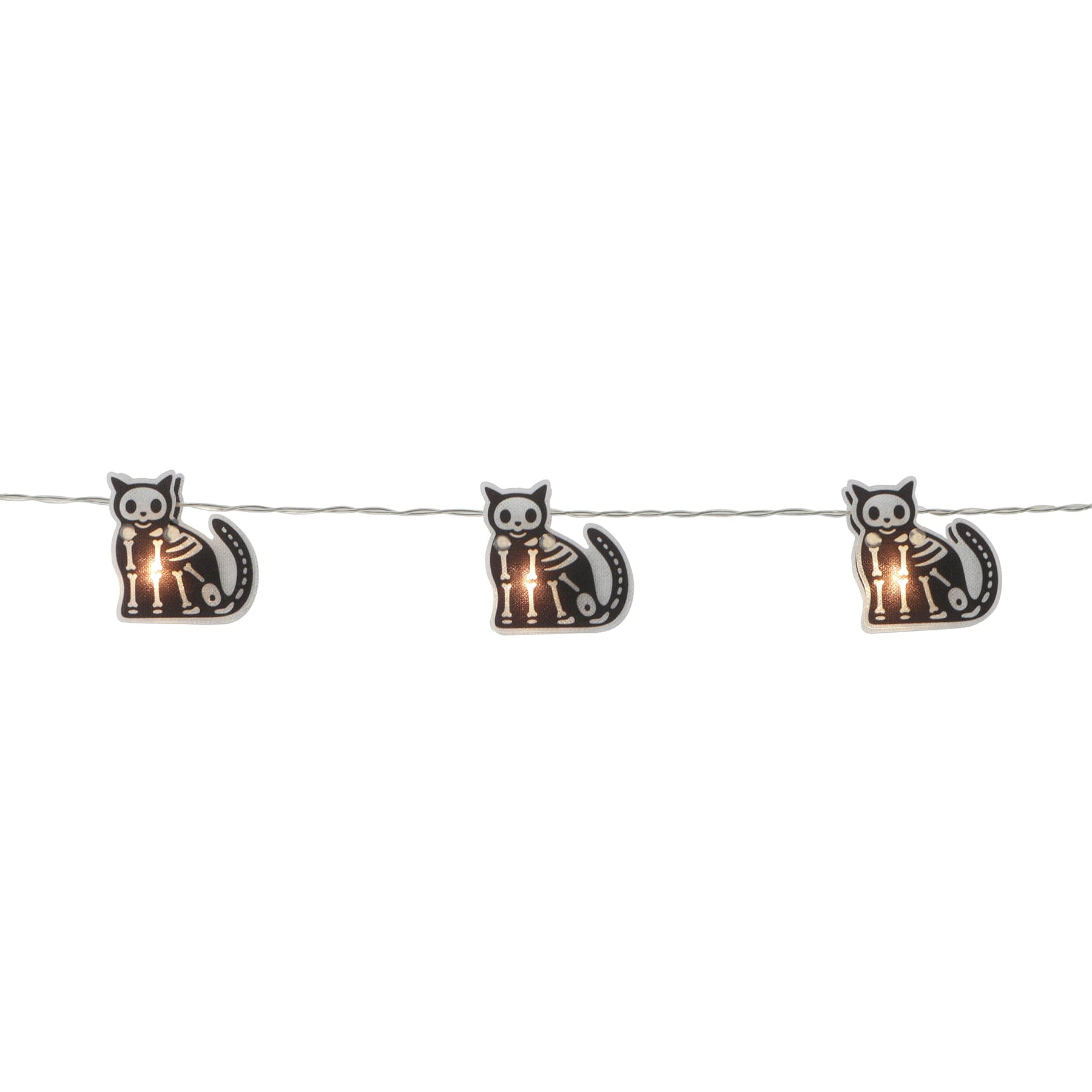 10ct. Warm White LED Skeleton Cat String Lights by Ashland®