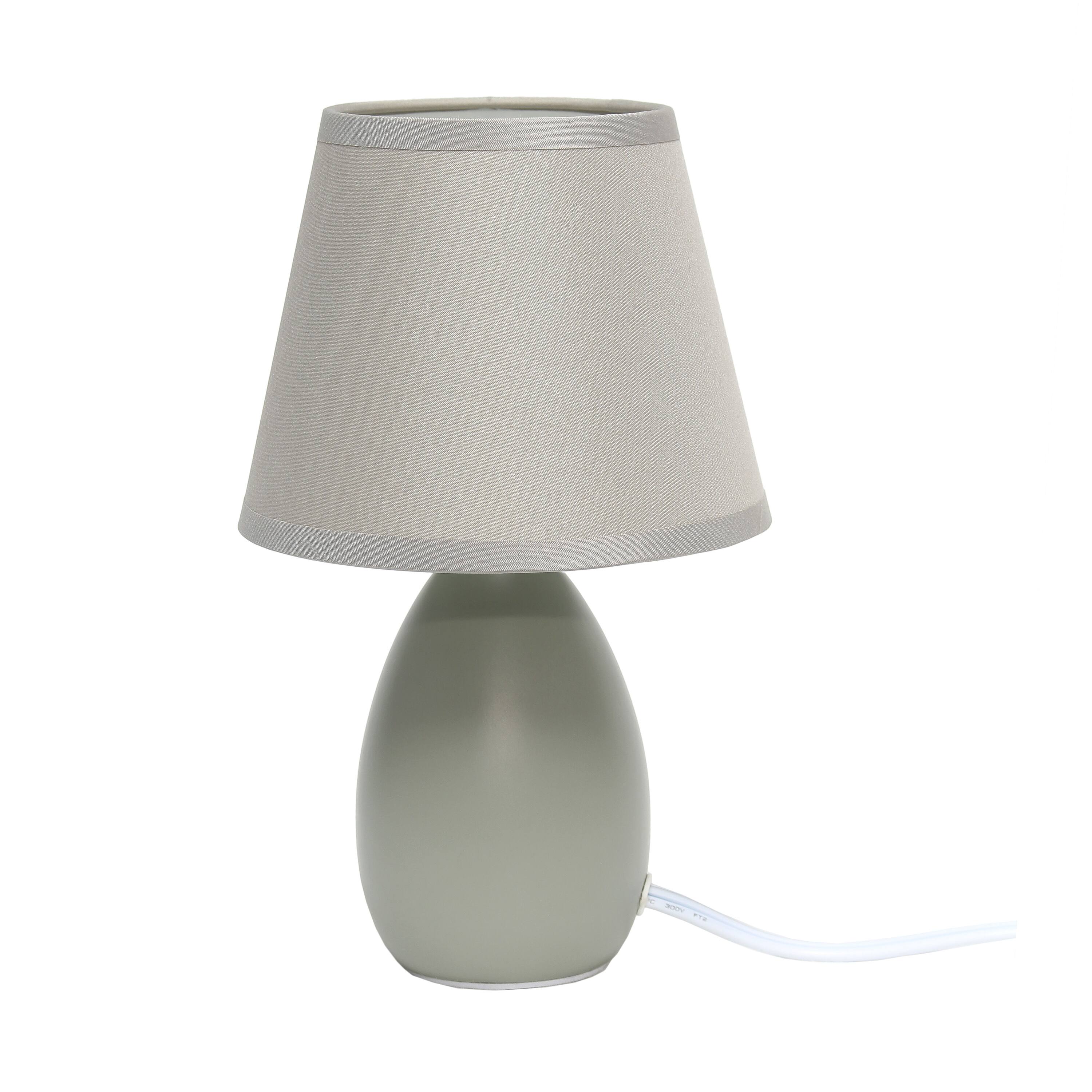 Simple Designs Mini Egg Oval Ceramic Table Lamp
