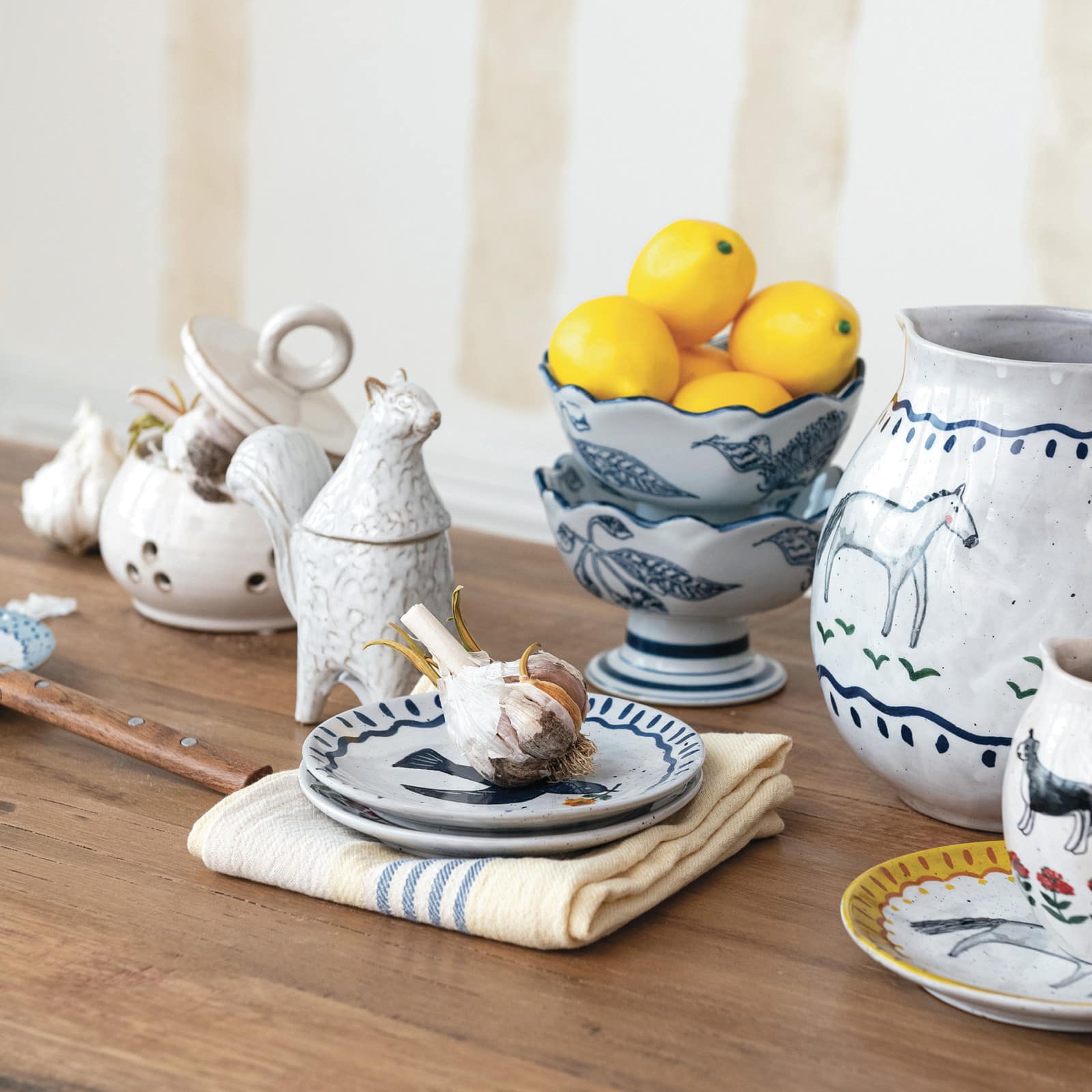 Hello Honey® 7.25" Horse Stoneware Pitcher