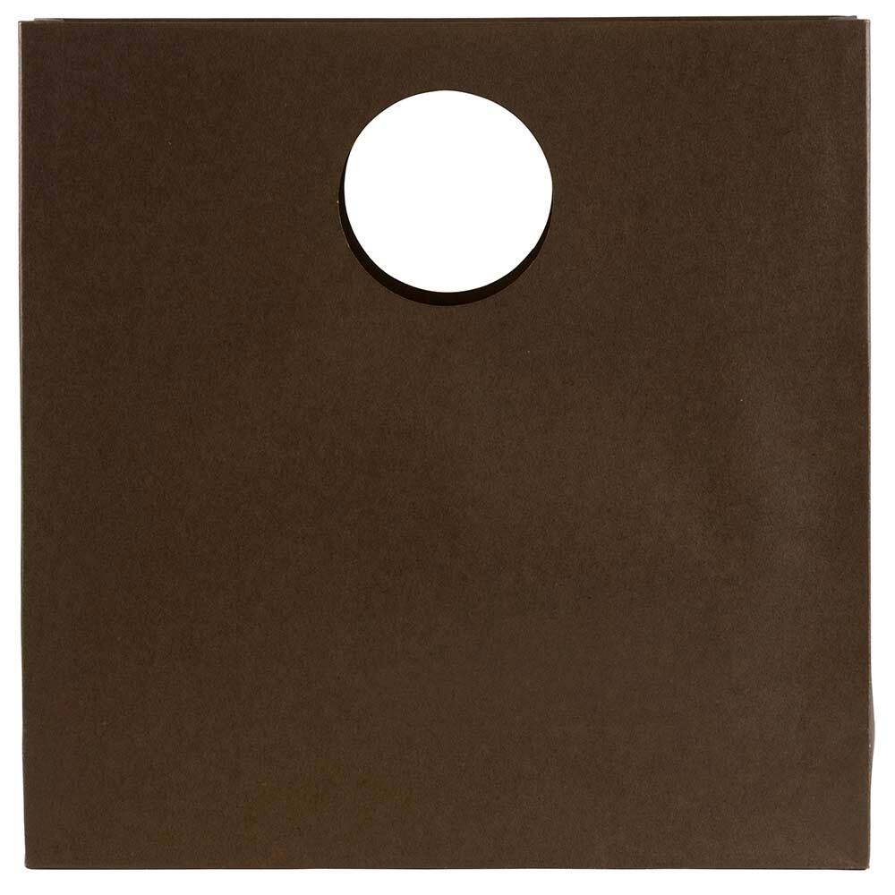 JAM Paper Medium Glossy Chocolate Brown Gift Bags with Round Handle, 3ct.