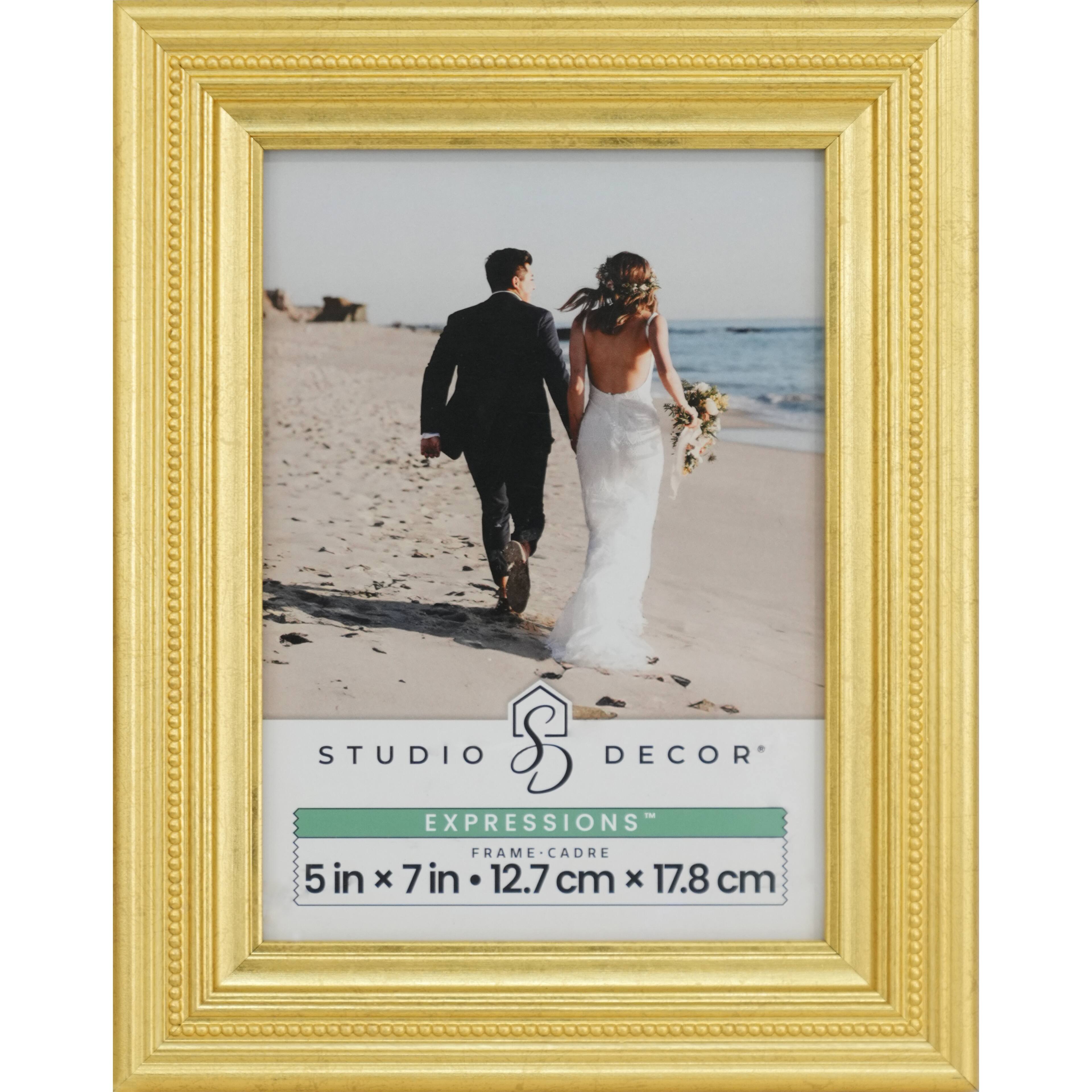 Expressions™ Metallic Gold Beaded Frame by Studio Décor®