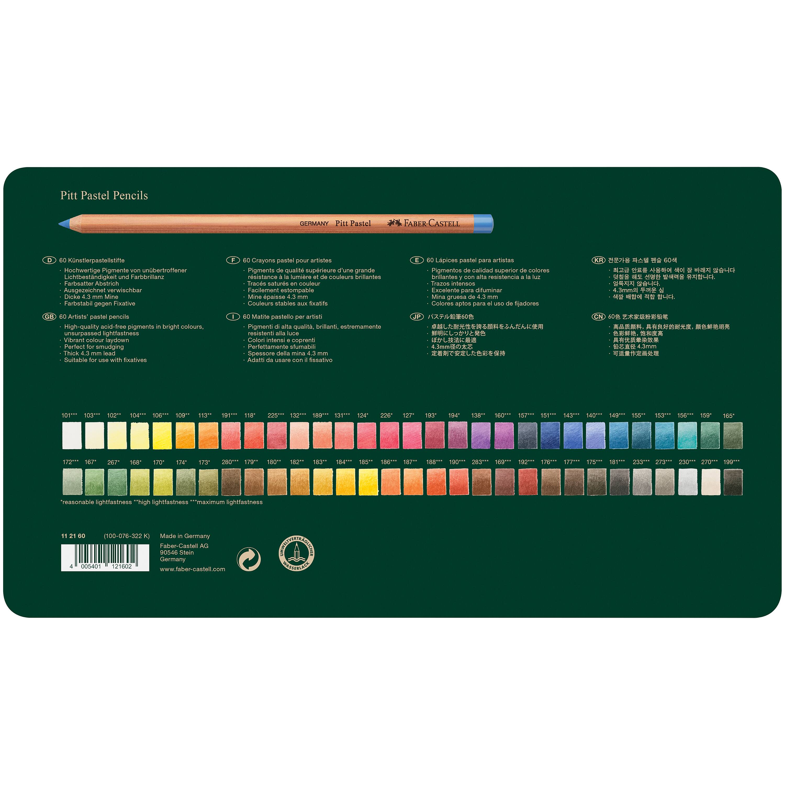 Faber-Castell Pitt 60 Color Pastel Pencil Set
