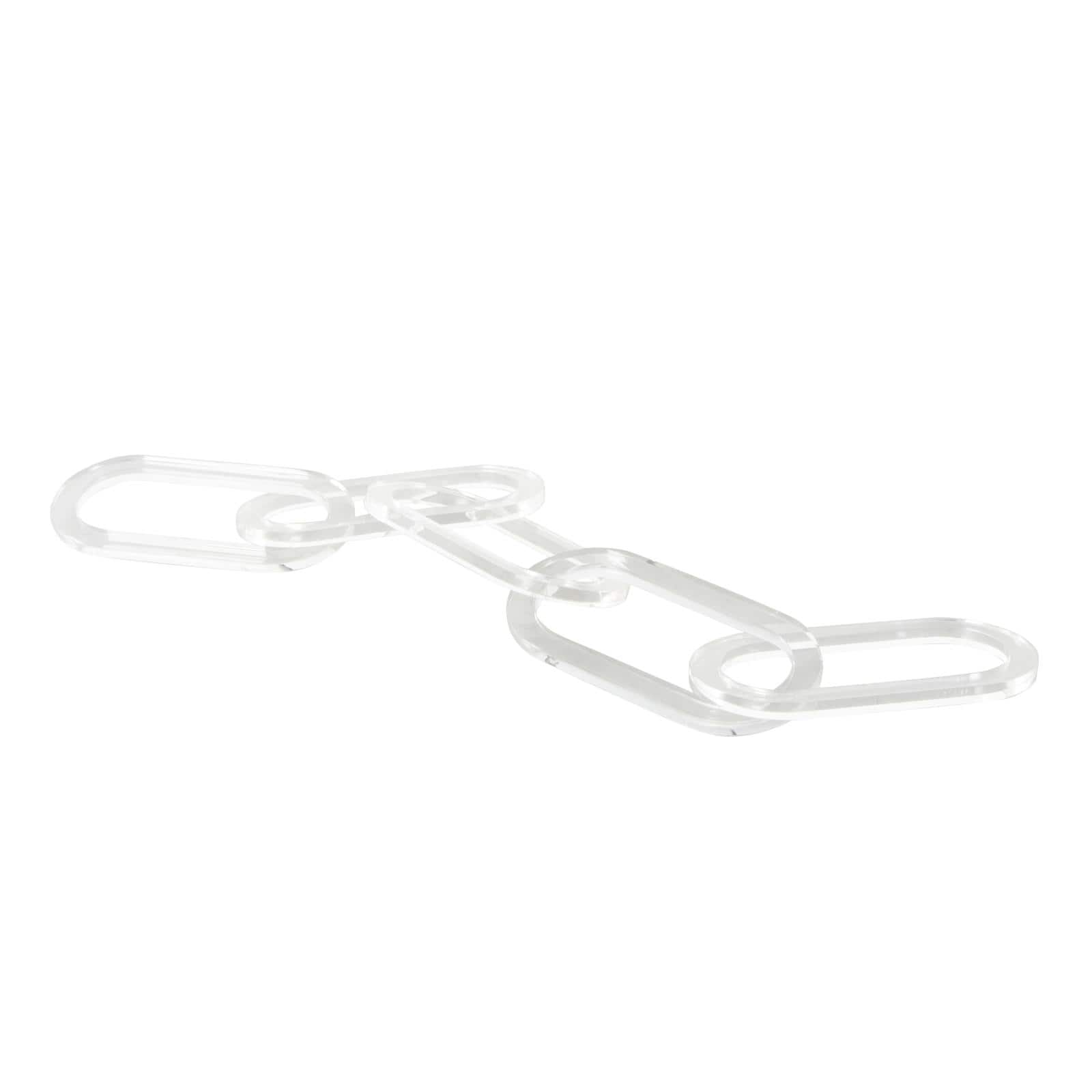 27" Clear Acrylic Plastic Chain Oval Link Sculpture