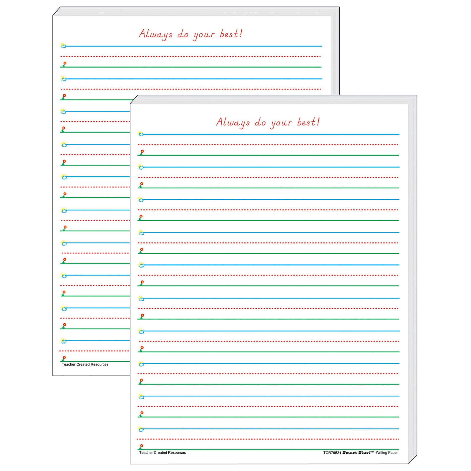Teacher Created Resources&#xAE; Smart Start 1-2 Writing Paper, 2 Packs of 100