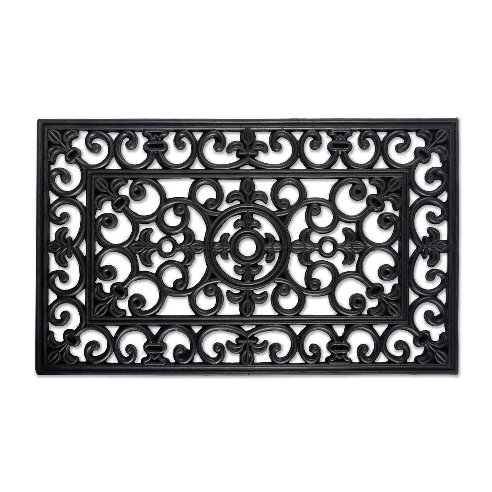 DII® J&M Wrought Iron Rubber Doormat
