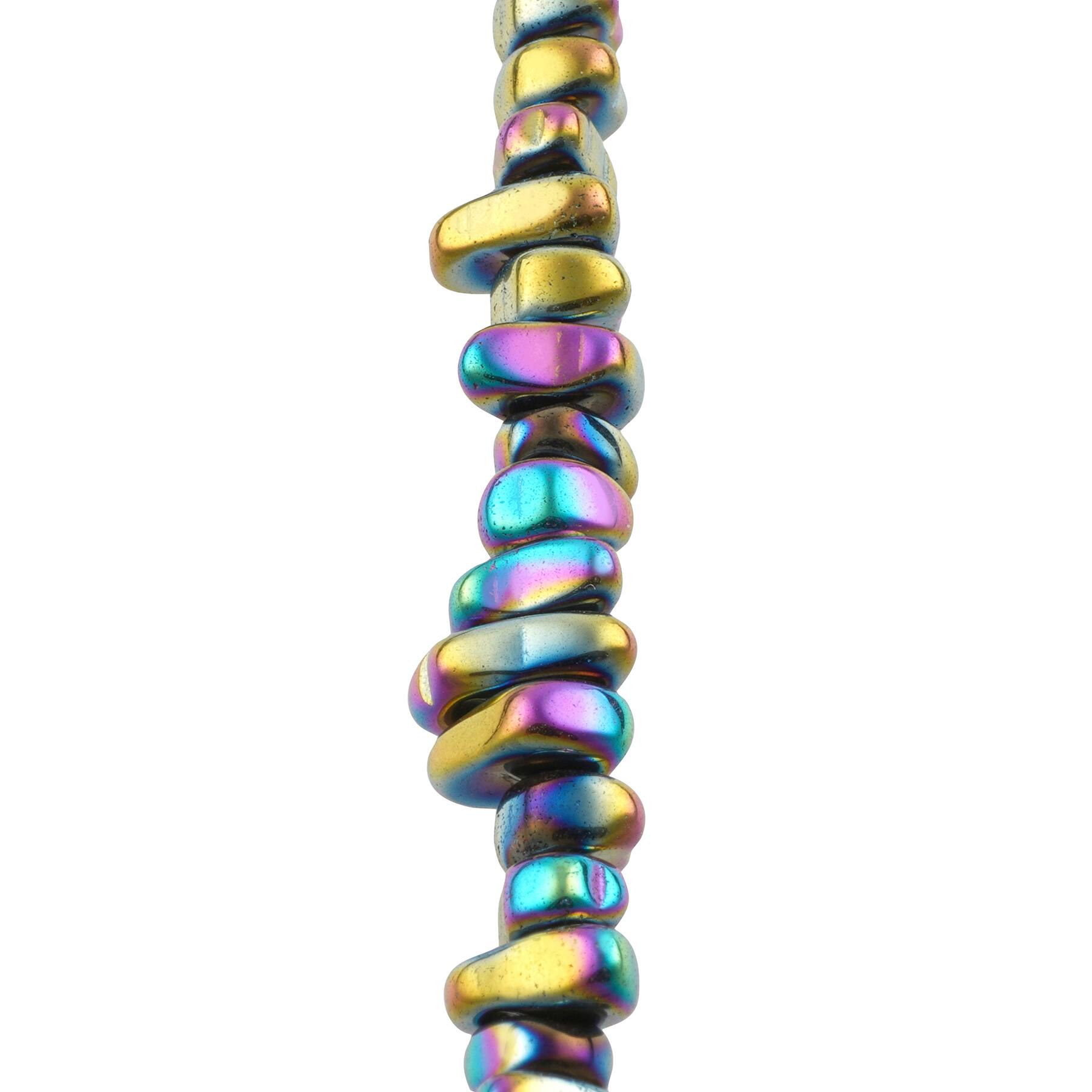 12 Pack: Iridescent Hematite Chip Beads by Bead Landing™