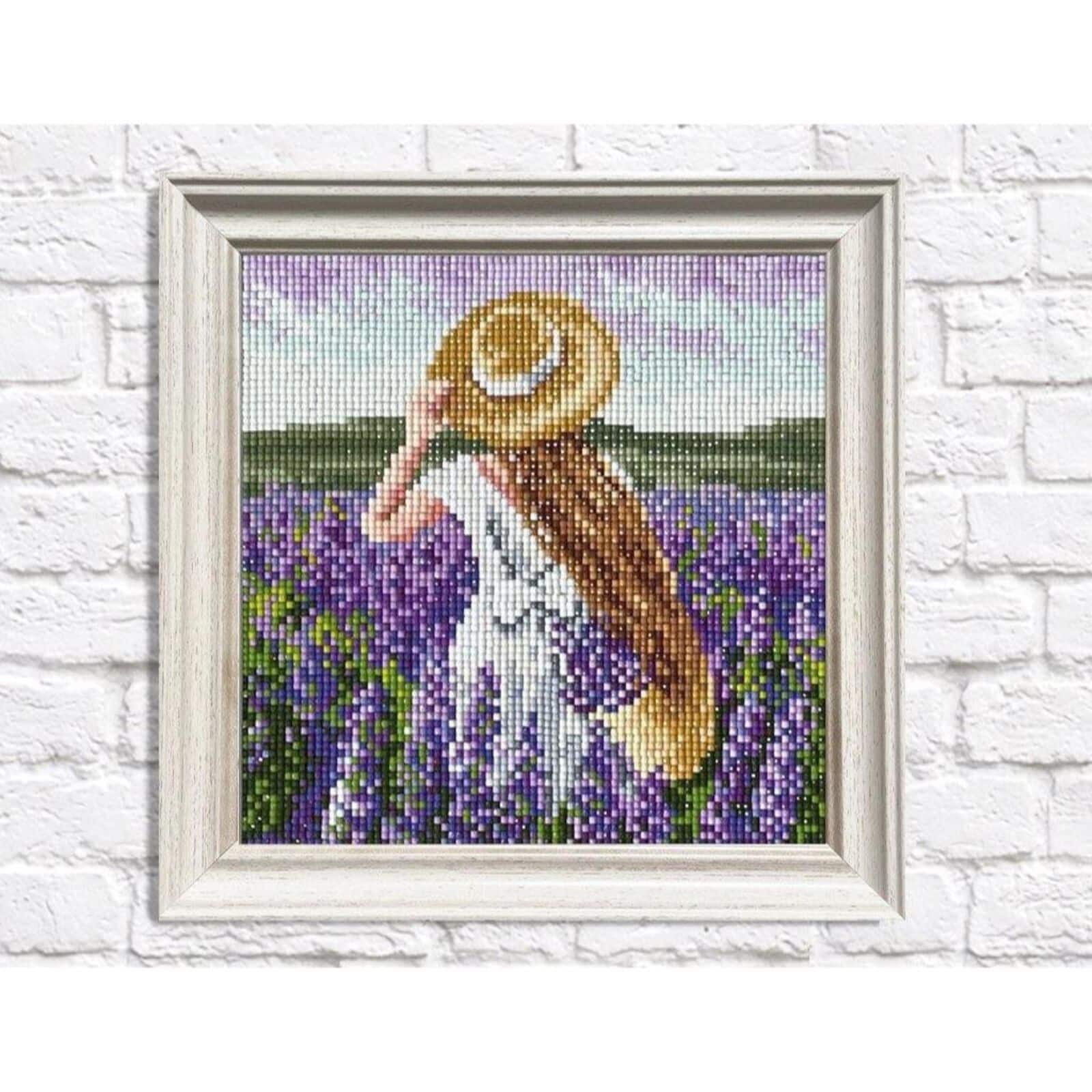 Crafting Spark Girl in Lavender Field Diamond Painting Kit