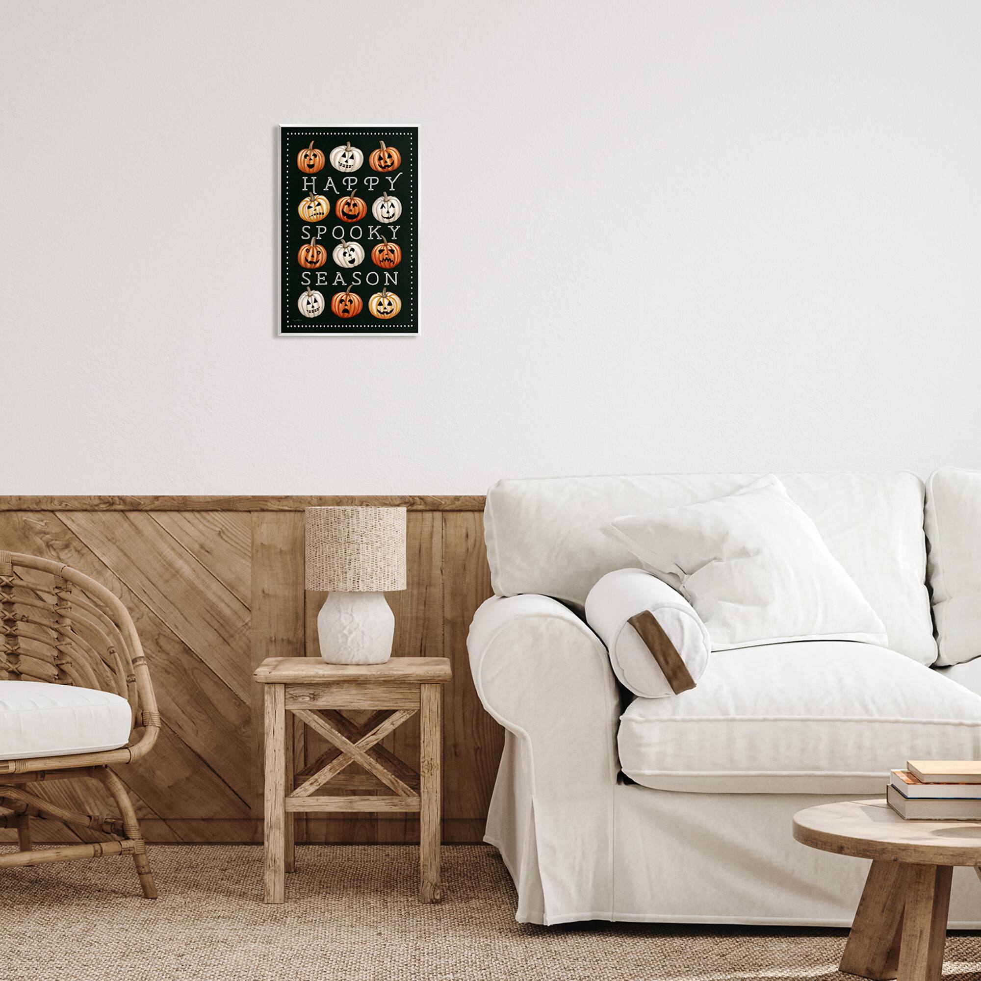 Stupell Industries Happy Spooky Season Pumpkins Wall Plaque Art