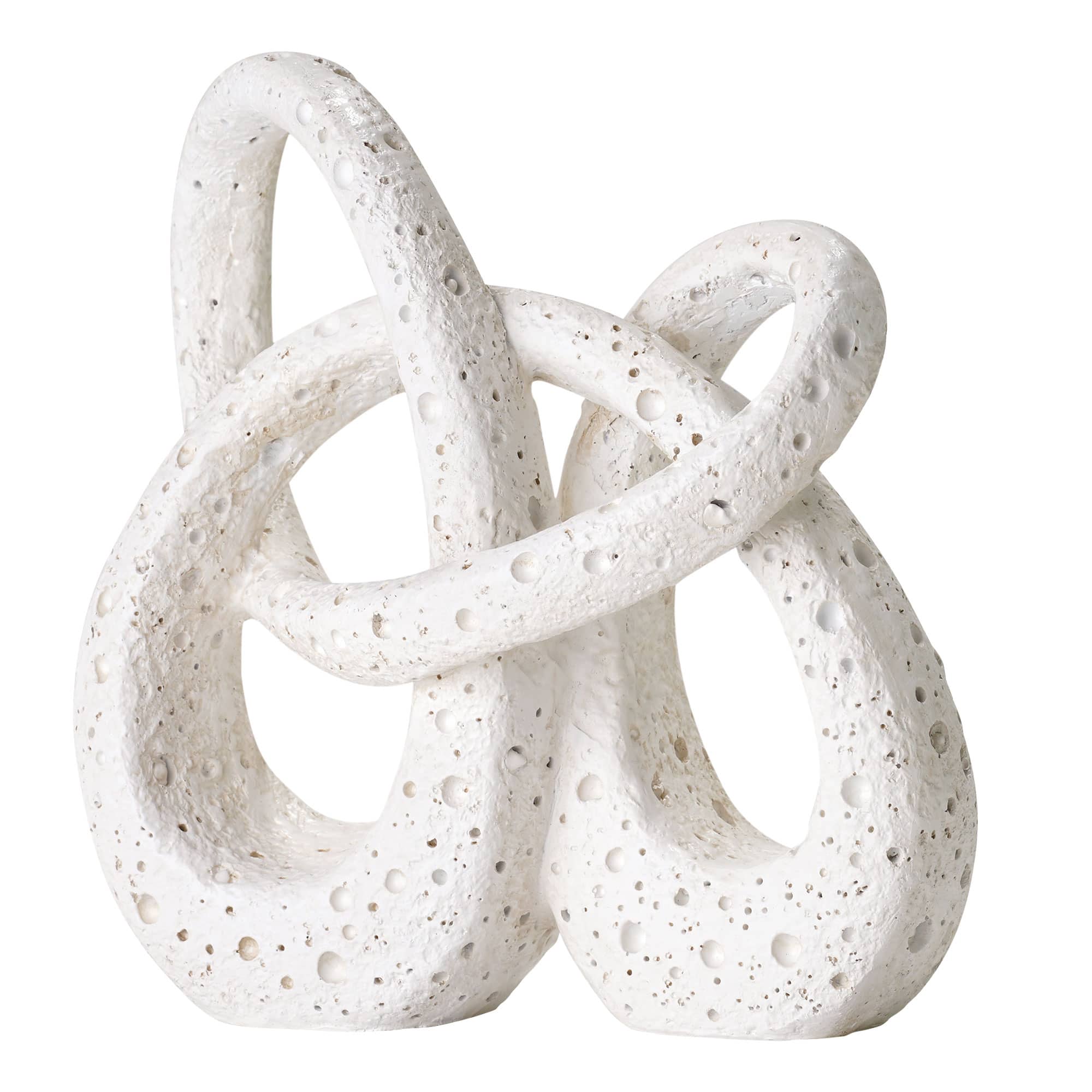 American Art Decor Moonscape Resin Table Top Knot Decor - 8" x 8.25"