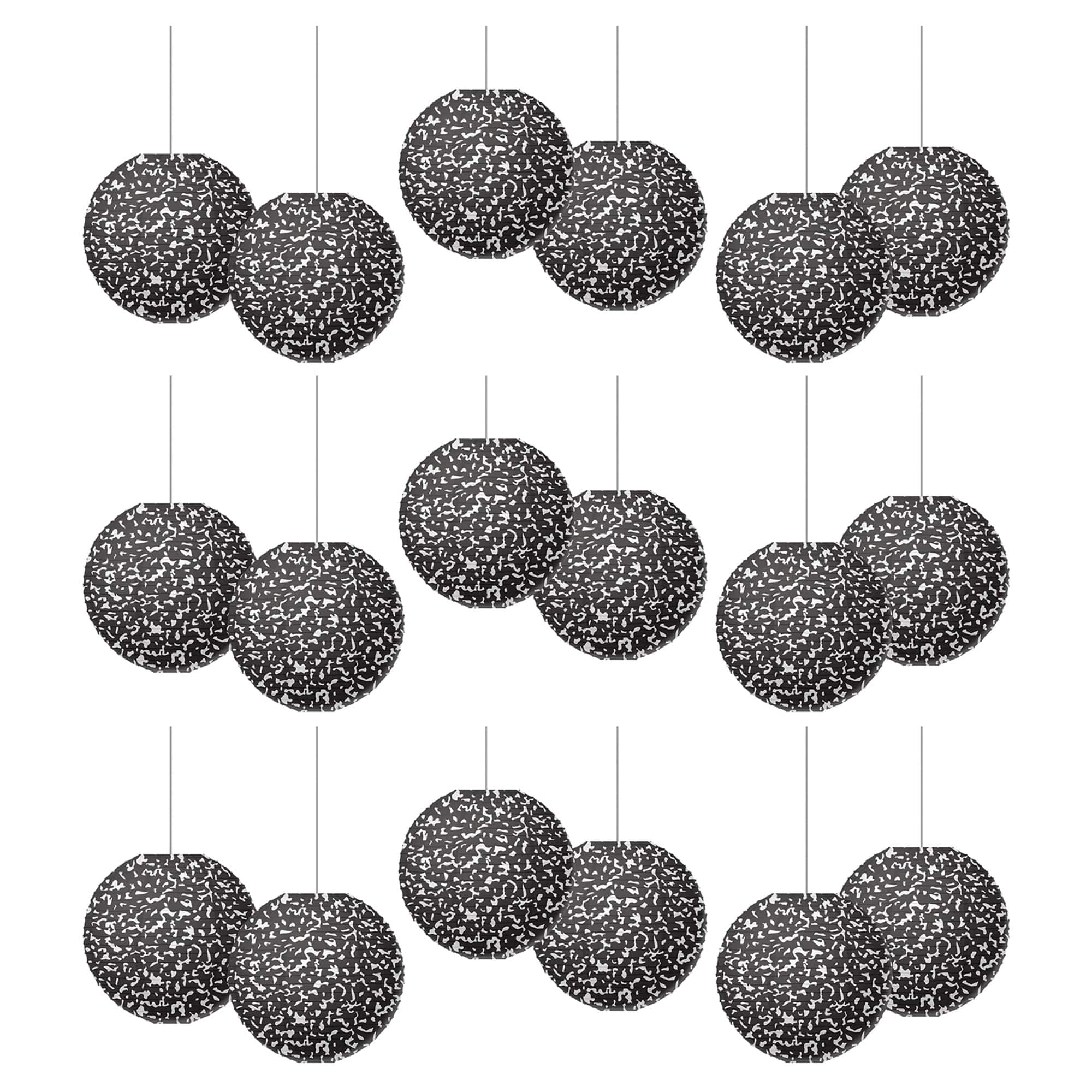 Teacher Created Resources® 8" Composition Pattern Hanging Paper Lanterns, 3 Packs of 6