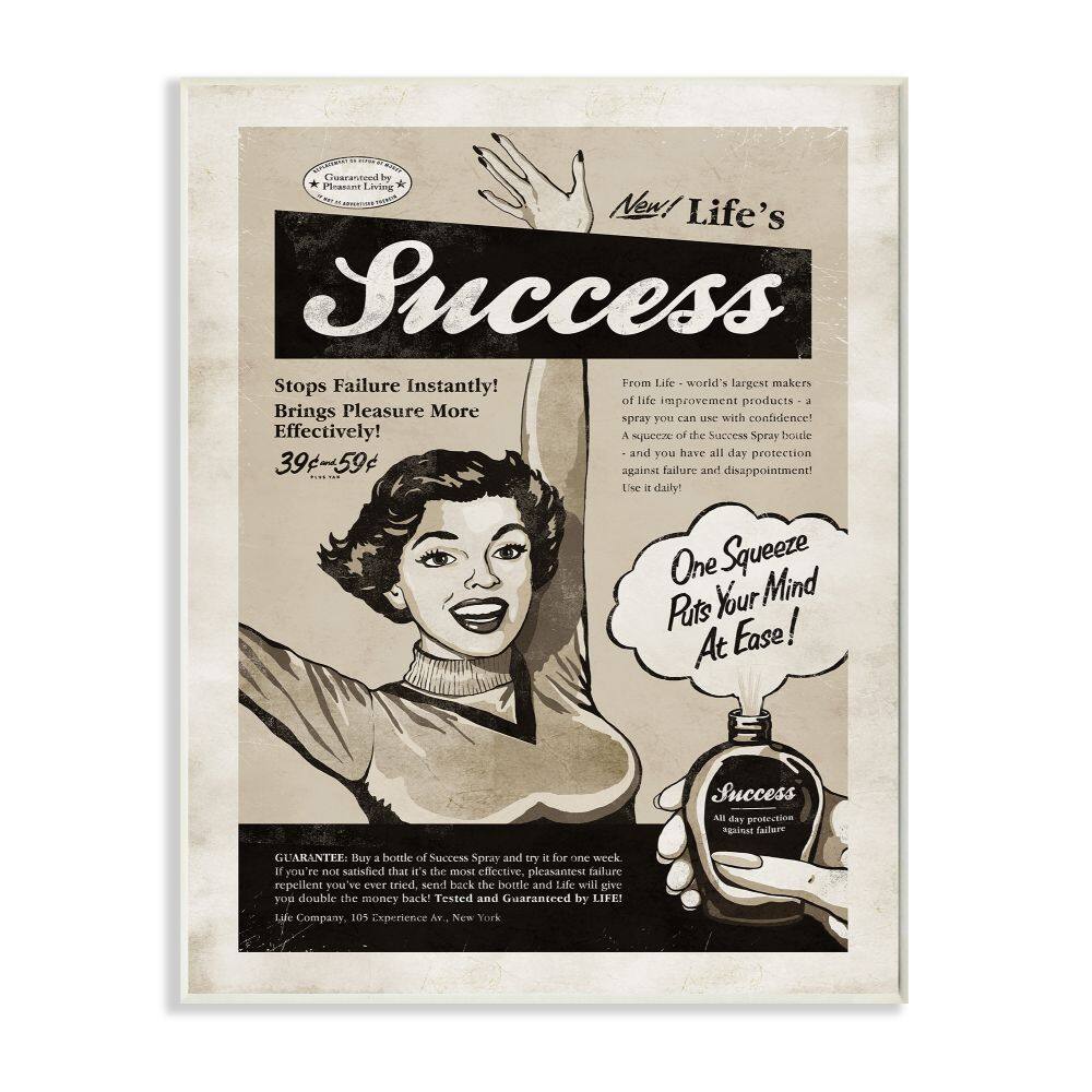 Stupell Industries Success Spray Funny Vintage Comic Wall Plaque