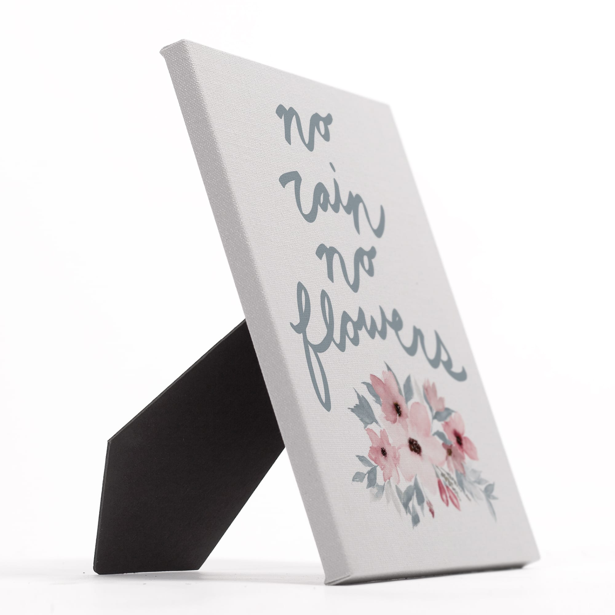 No Rain No Flowers Tabletop Canvas Art