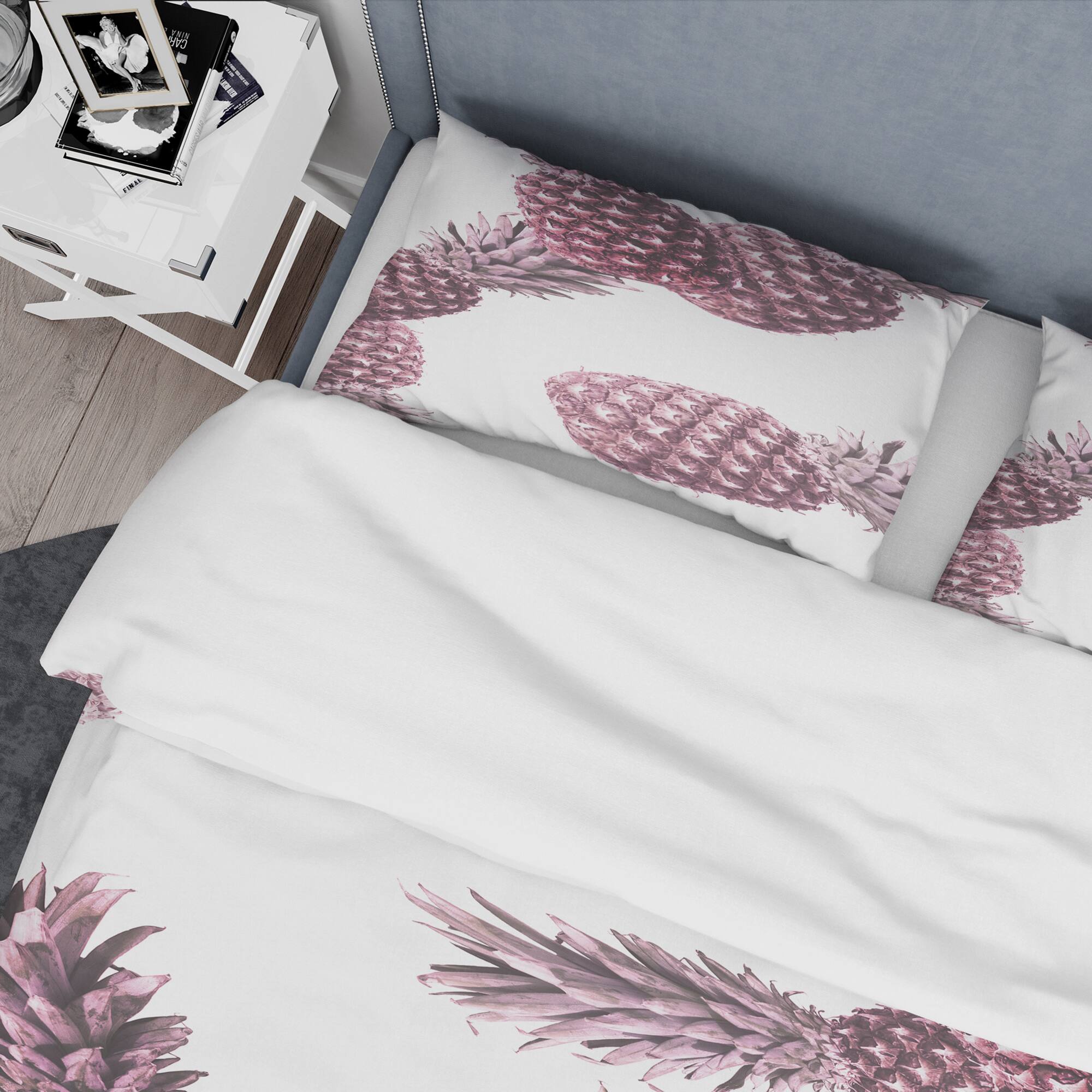 Designart &#x27;Pineapple Summer Bliss III&#x27; Mid-Century Duvet Cover Set
