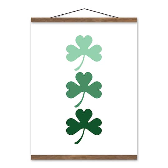 Ombre Shamrock Hanging Canvas 16