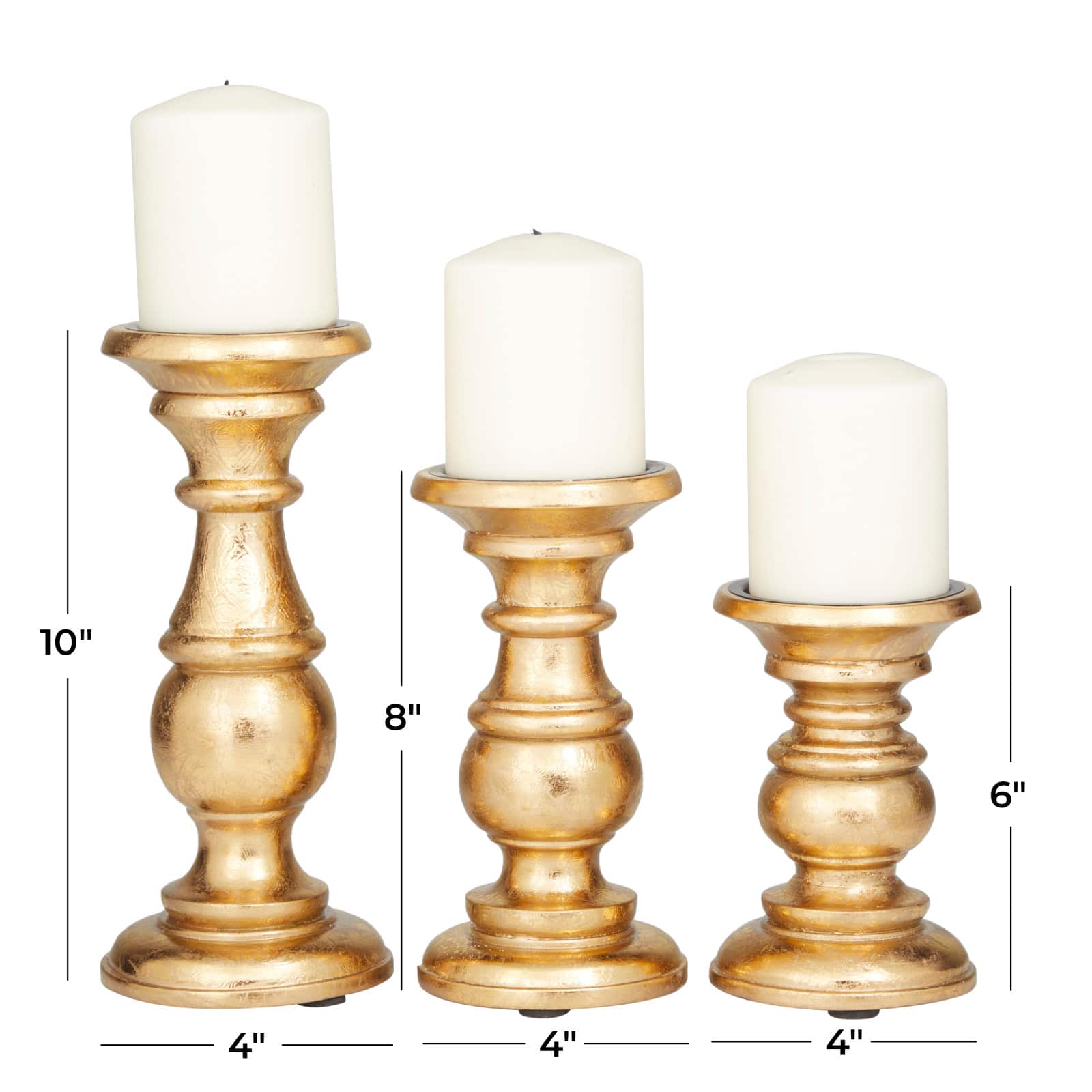 Mango Wood Traditional Candle Holder Set