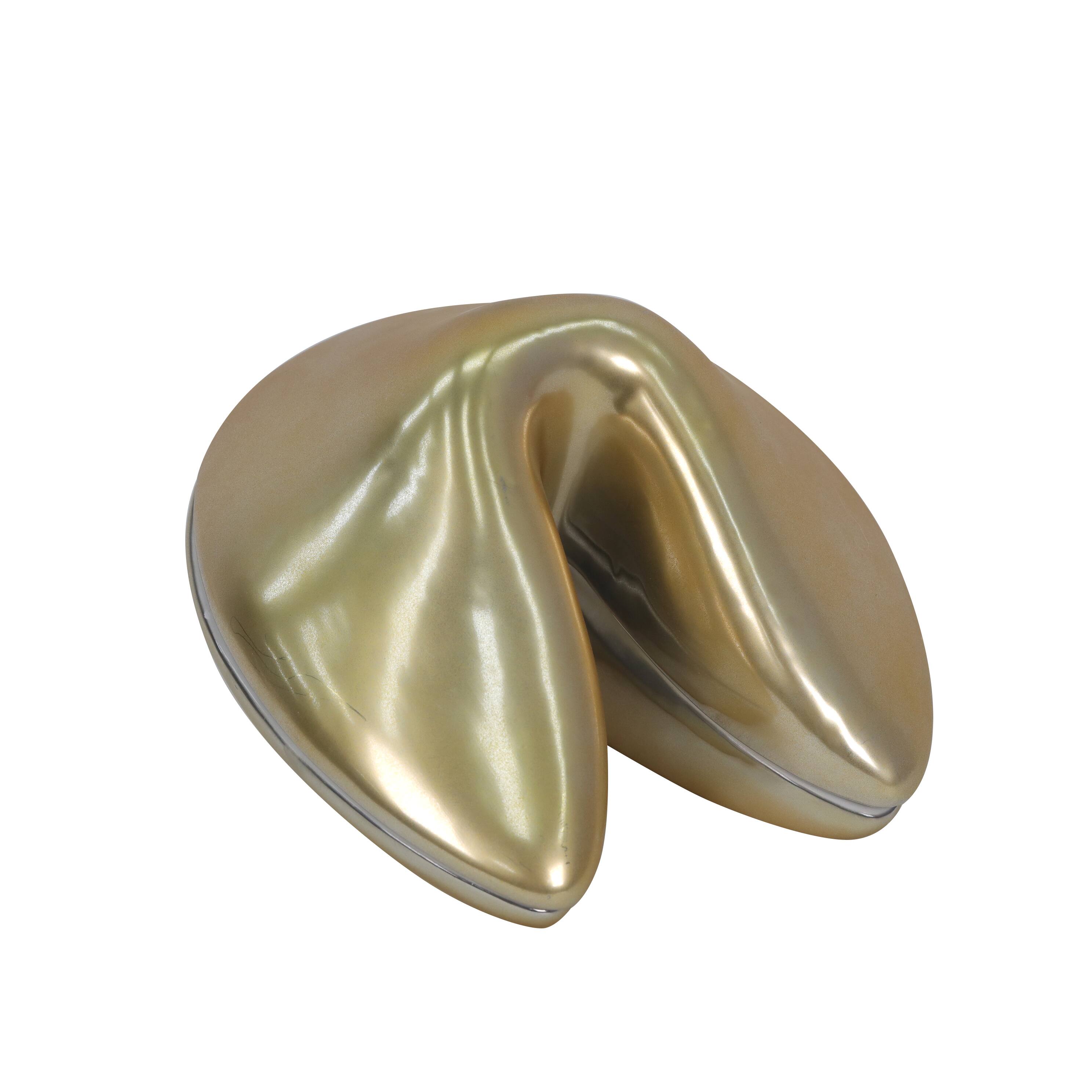 6.5" Gold Fortune Cookie Ceramic Tabletop Container by Ashland®