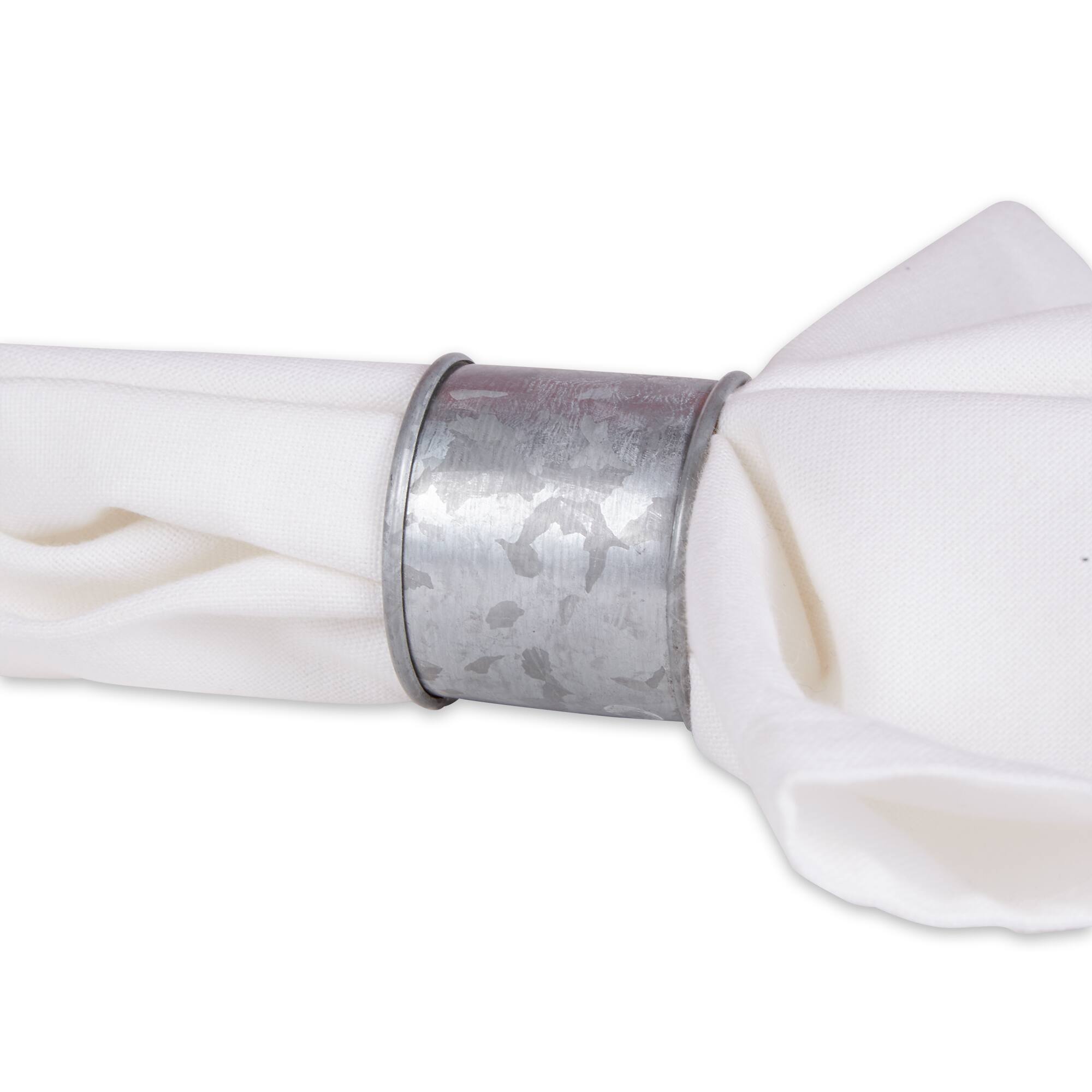 DII® Galvanized Band Napkin Rings, 6ct.