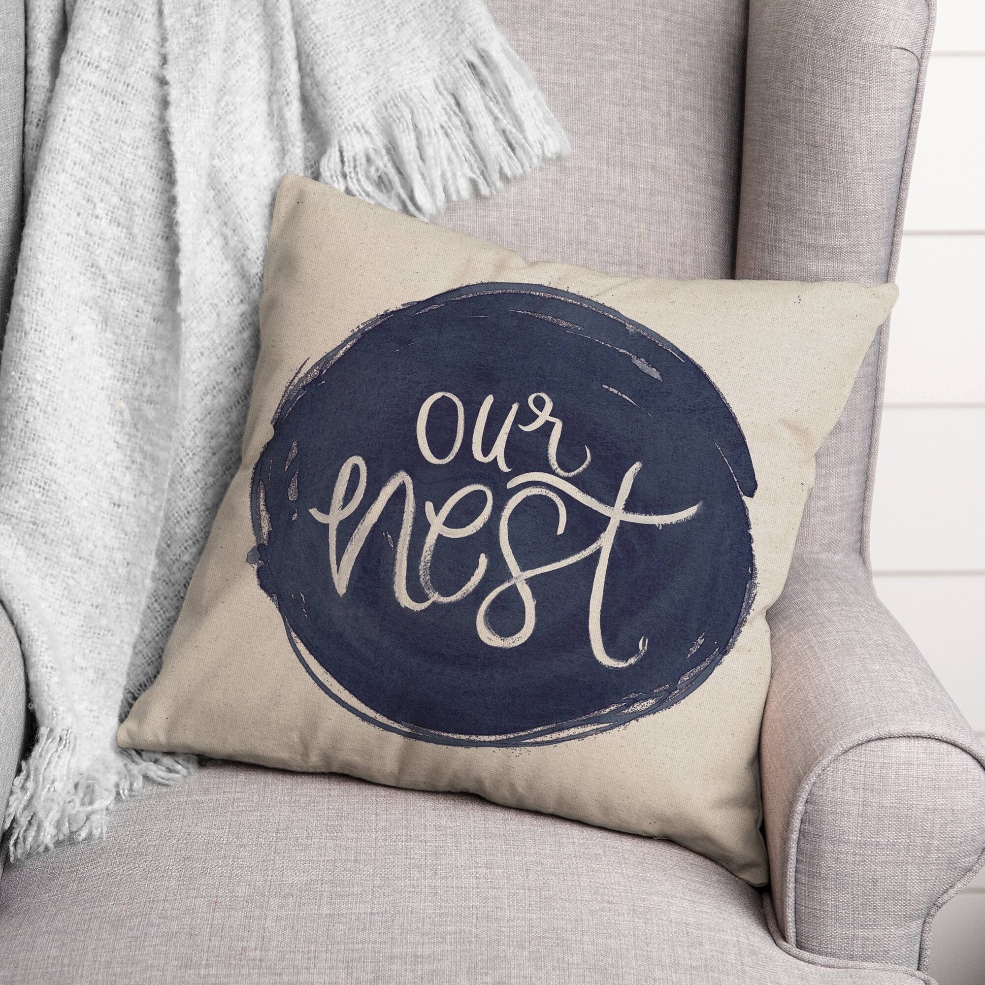Our Nest Throw Pillow 18" x 18"