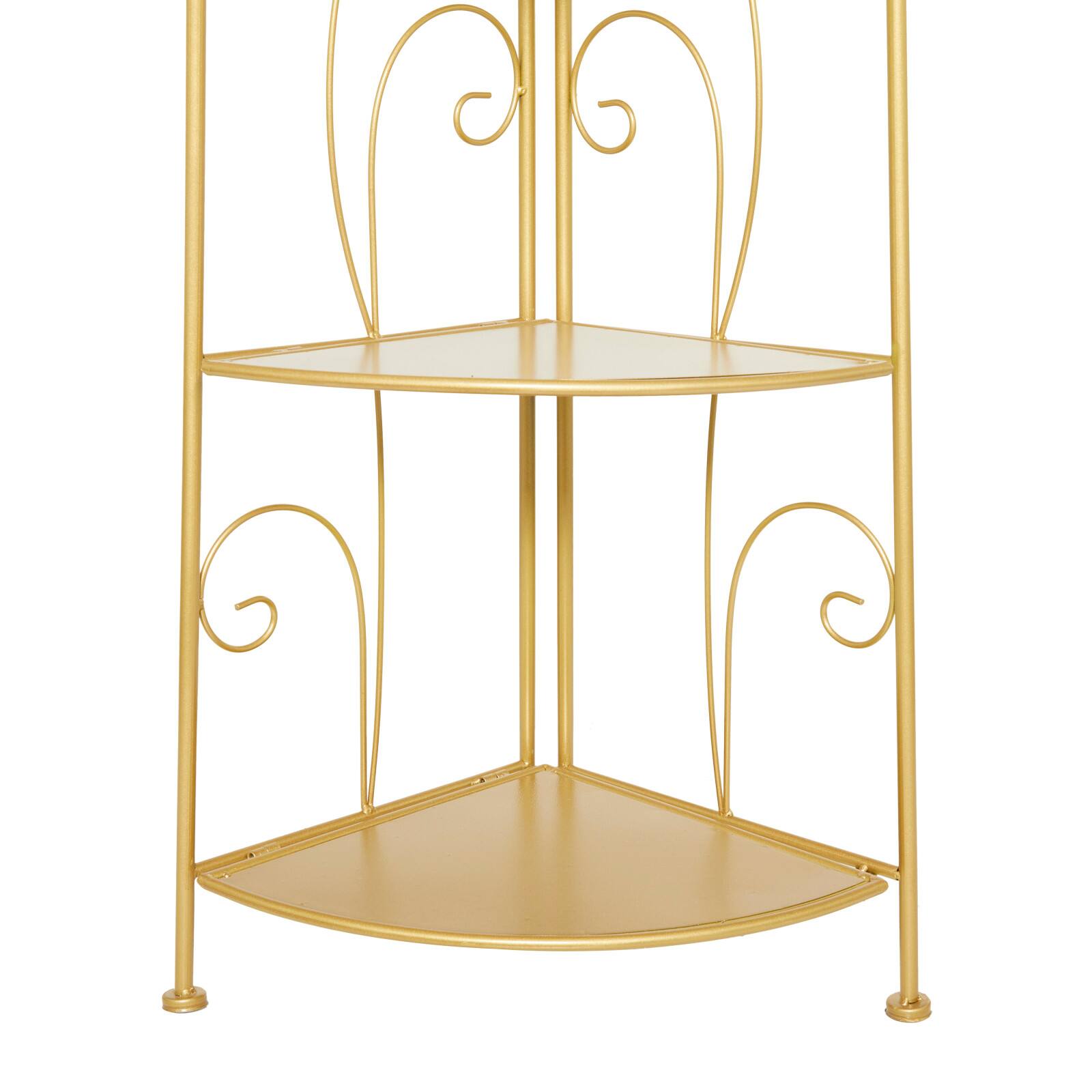 Gold Iron Glam Bakers Rack, 65&#x22; x 17&#x22; x 11&#x22;