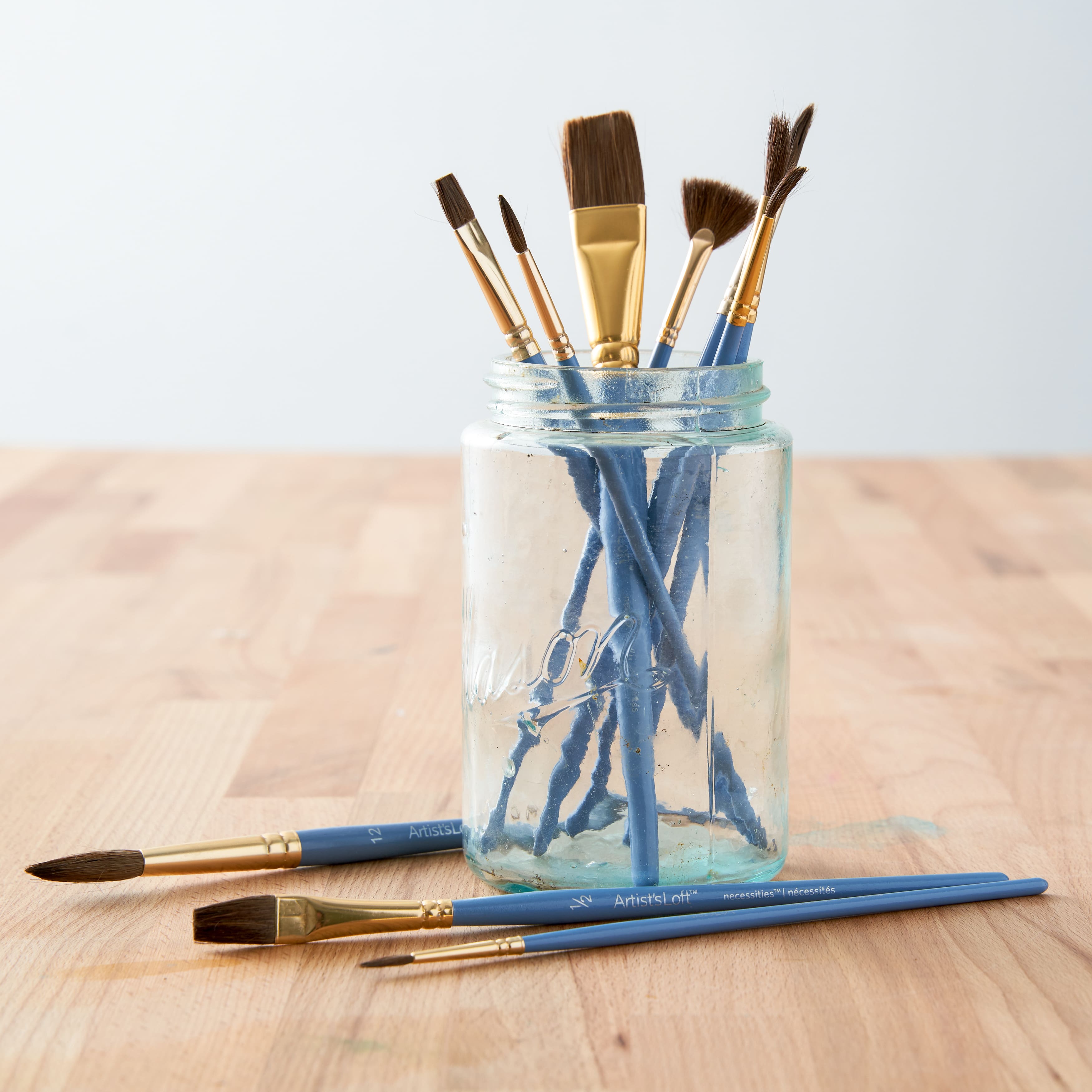 Artist's Loft™ Fundamentals™ Natural Camel Hair Brushes