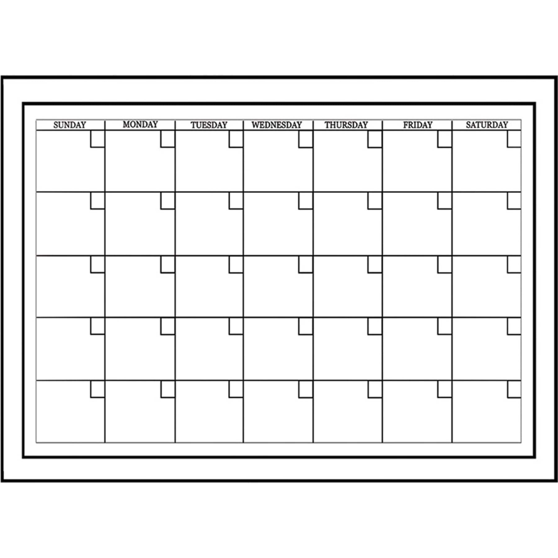 WallPops White Monthly Dry Erase Calendar, 2ct.