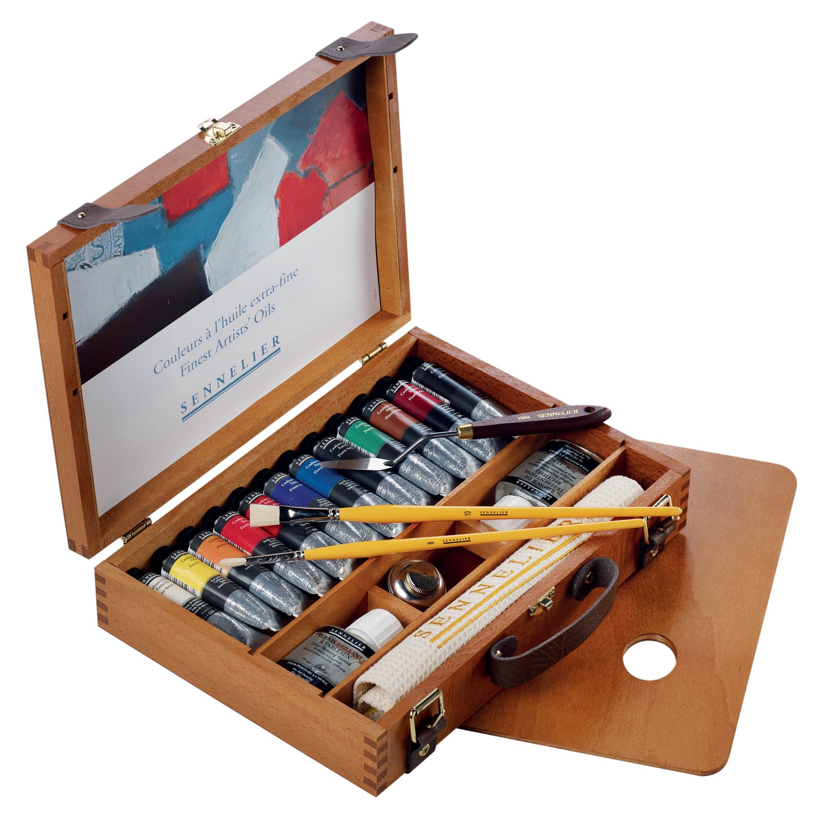 Sennelier Artists&#x27; Oil 12-Color Wood Box Set